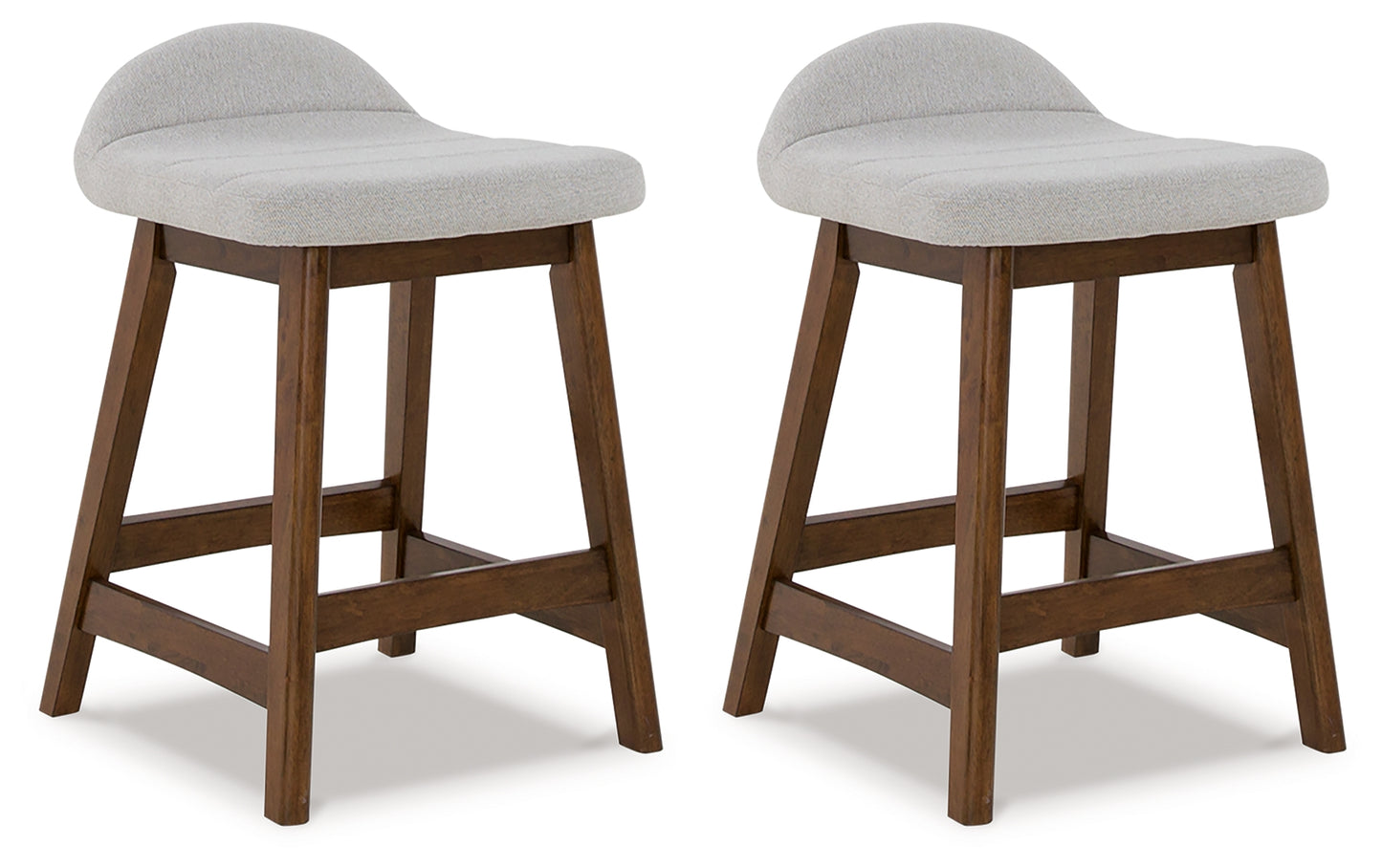 The Furniture Outlets - Ashley Furniture - Lyncott Dining Room - Counter Height Bar Stool (Set of 2) / Light Gray/Brown - D615-124X2