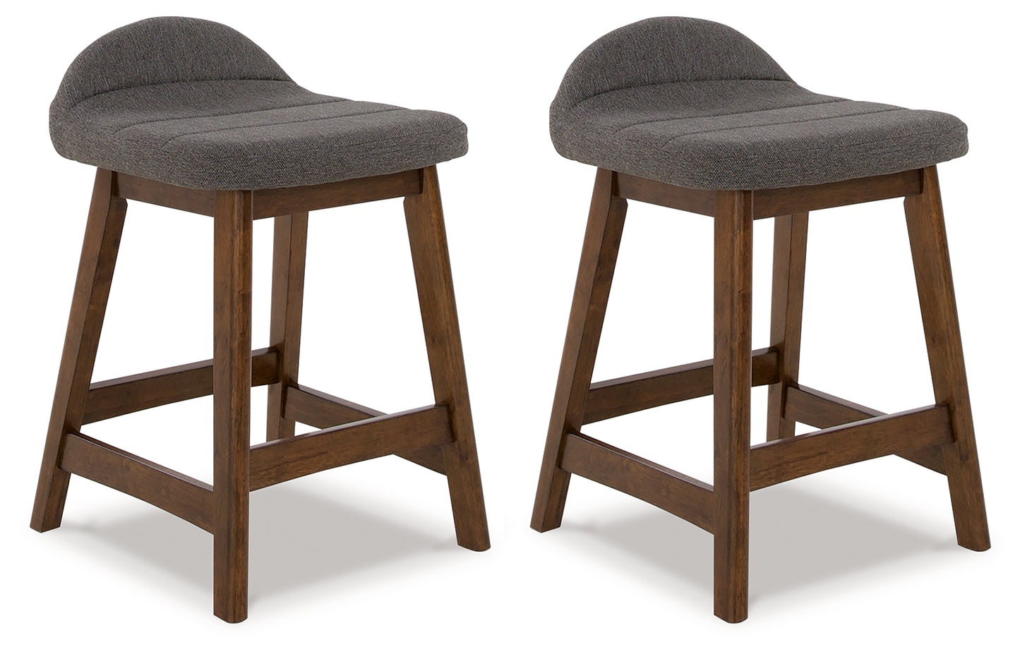 The Furniture Outlets - Ashley Furniture - Lyncott Dining Room - Counter Height Bar Stool (Set of 2) / Charcoal/Brown - D615-224X2