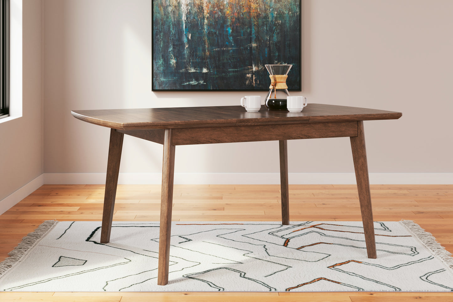 The Furniture Outlets - Ashley Furniture - Lyncott Dining Room - RECT DRM Butterfly EXT Table / Brown - D615-35