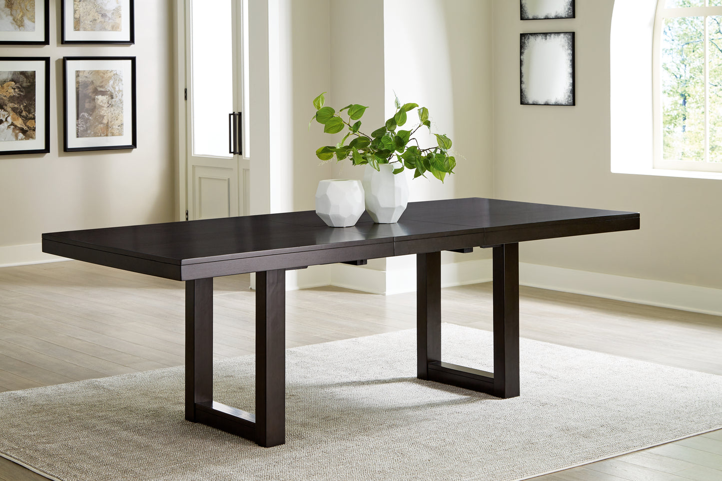 The Furniture Outlets - Ashley Furniture - Neymorton Dining Room - RECT Dining Room Counter Table / Dark Grayish Brown - D618-13
