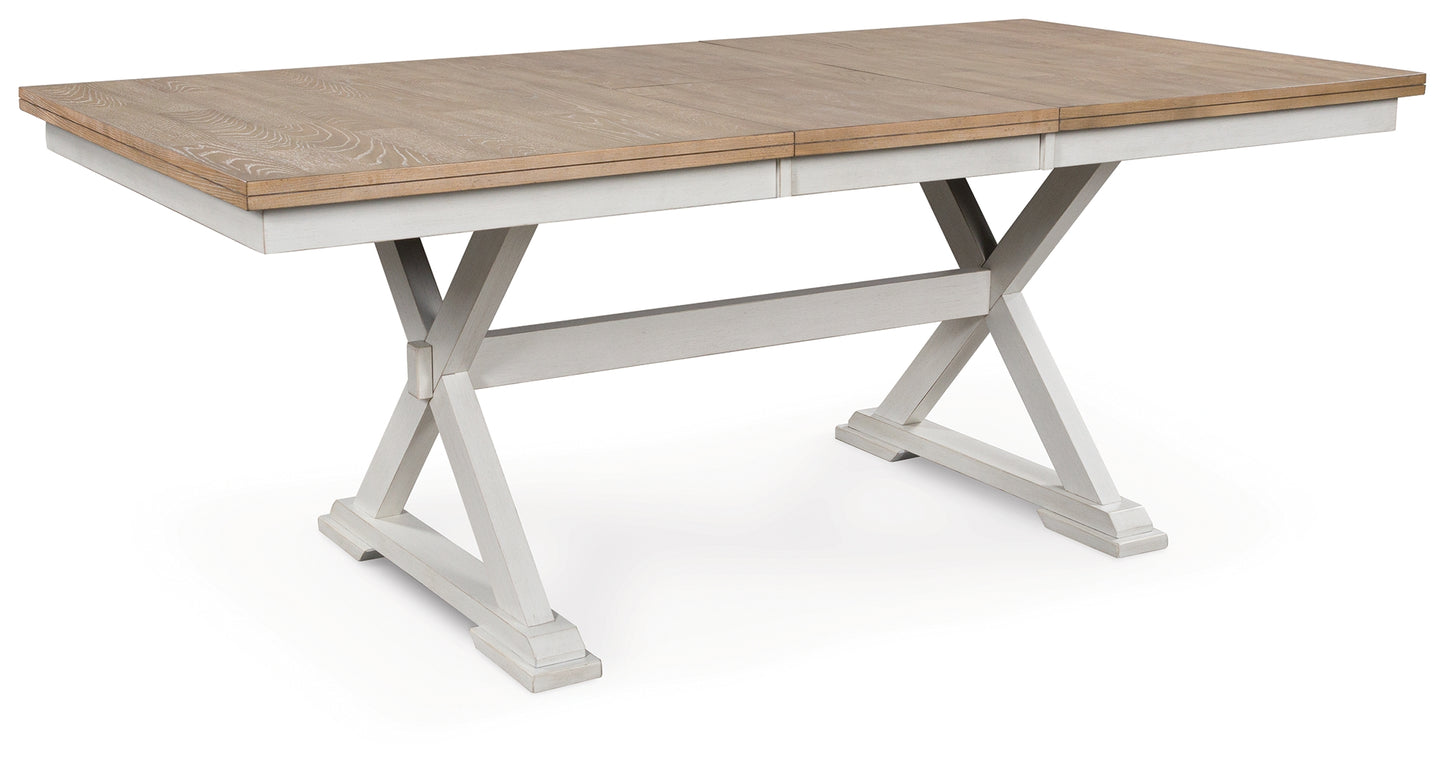 The Furniture Outlets - Ashley Furniture - Purlaney Dining Butterfly Extension Table - RECT DRM Butterfly EXT Table / Antique White/Natural - PCD627-35