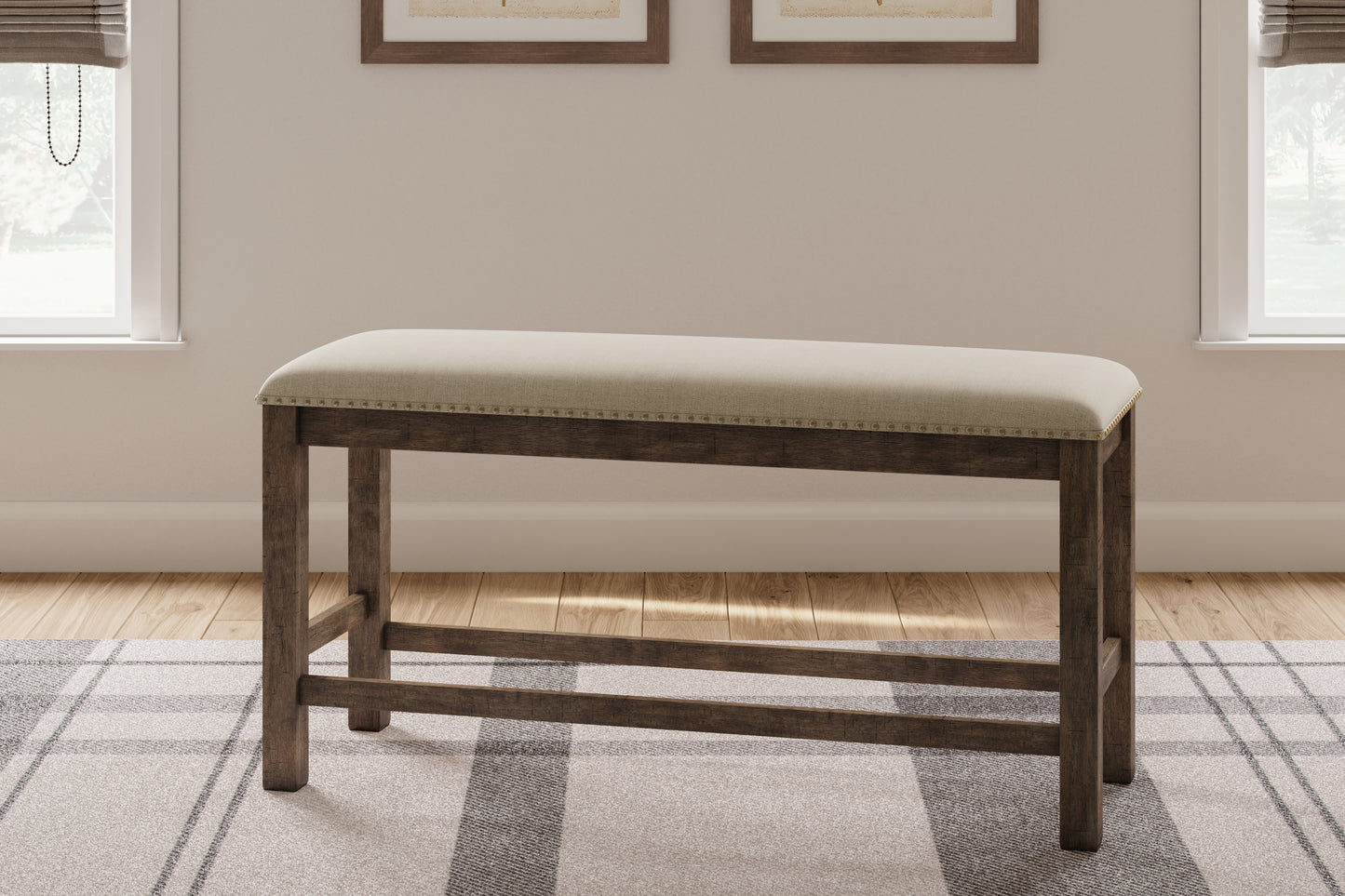 The Furniture Outlets - Ashley Furniture - Moriville Dining Room - Double UPH Bench (1/CN) / Beige - D631-09