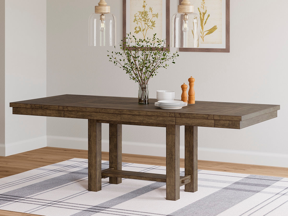 The Furniture Outlets - Ashley Furniture - Moriville Dining Room - RECT Dining Room EXT Table / Grayish Brown - D631-45
