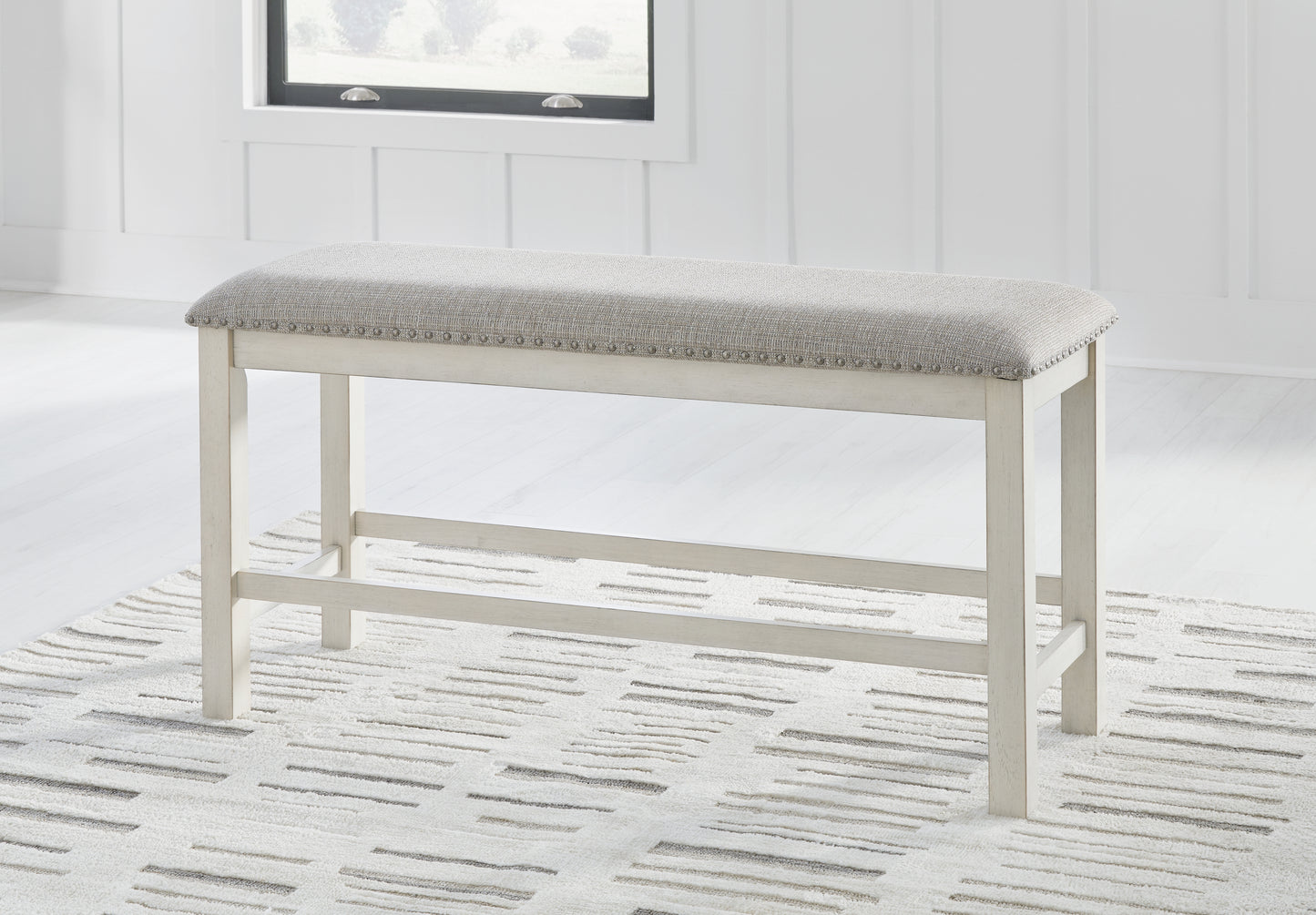 The Furniture Outlets - Ashley Furniture - Robbinsdale Dining Room - Counter Height Dining Table / Antique White / 36"W x 72"D x 37"H - D642D7