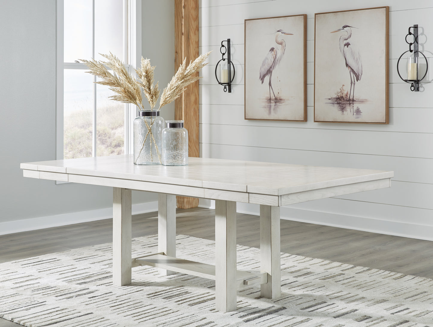 The Furniture Outlets - Ashley Furniture - Robbinsdale Dining Room - RECT Dining Room EXT Table / Antique White / 42"W x 86"D x 30"H - D642-45