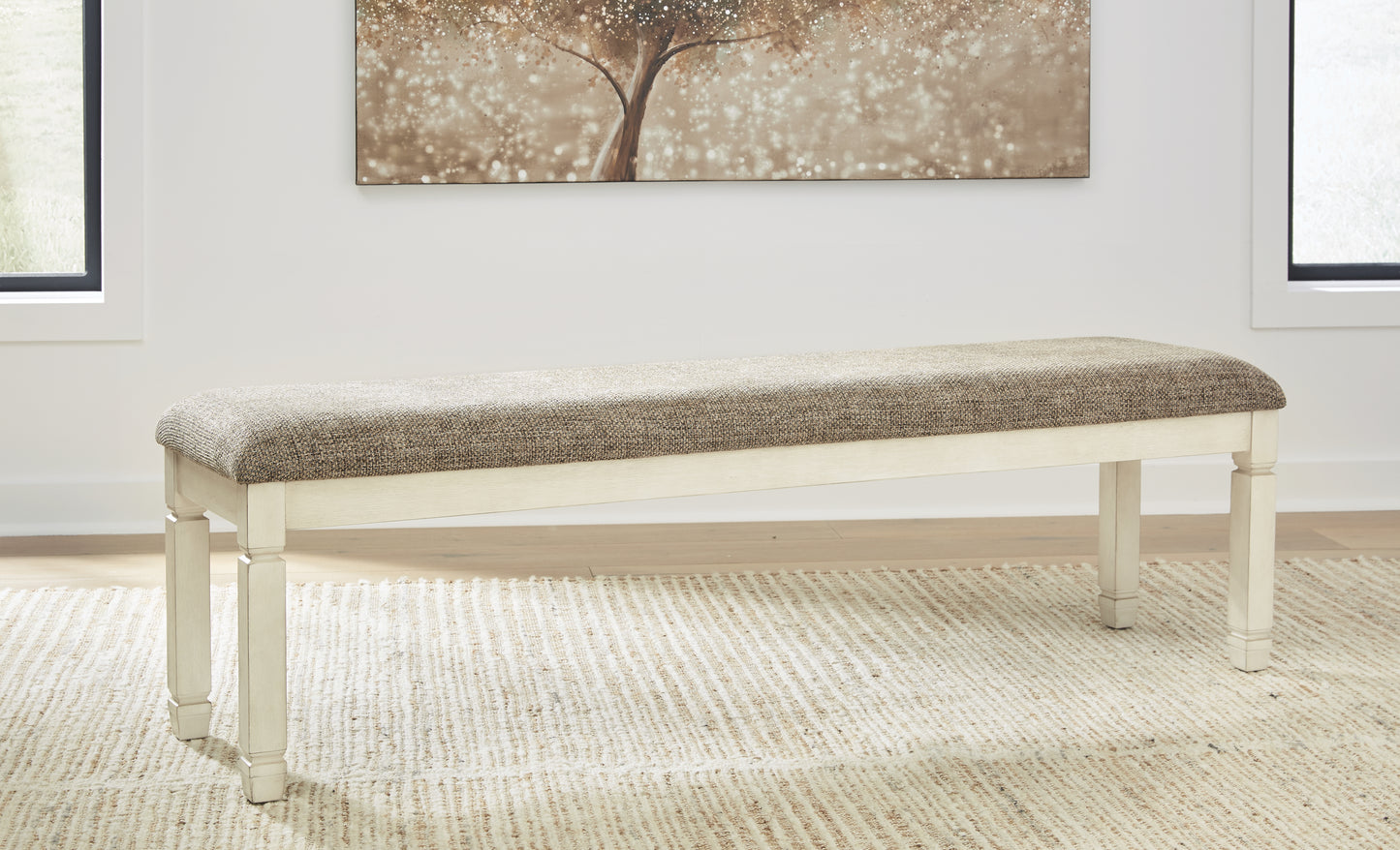 The Furniture Outlets - Ashley Furniture - Bolanburg Dining Room - Extra Large UPH DRM Bench / Two-tone - D647-08