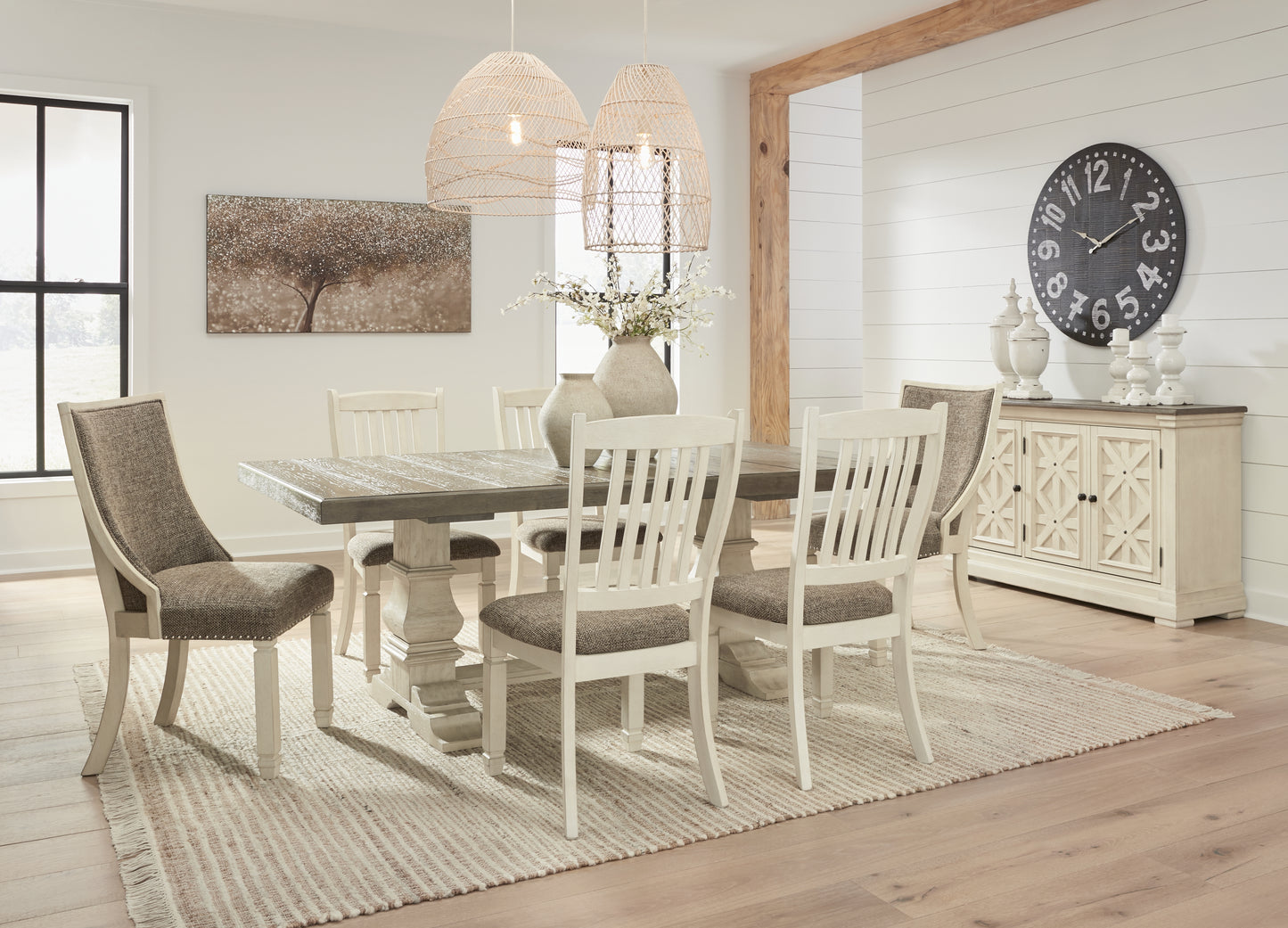 The Furniture Outlets - Ashley Furniture - Bolanburg Dining Room - Extension Dining Table / Antique White - D647D17