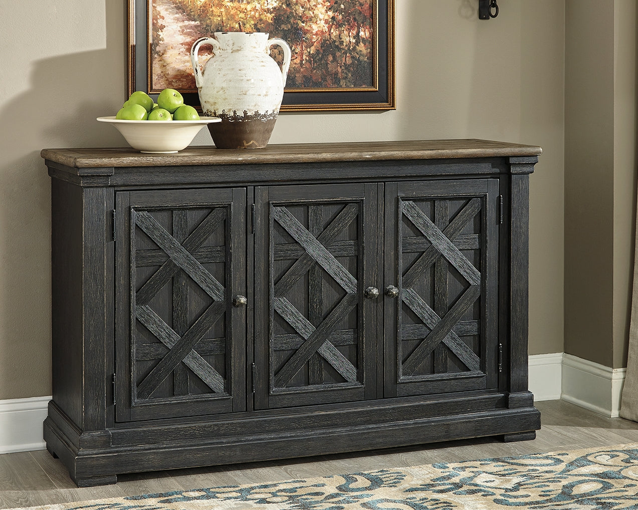 The Furniture Outlets - Ashley Furniture - Tyler Creek Dining Room - Dining Room Server / Black/Gray / 58"W x 18"D x 36"H - D736-60
