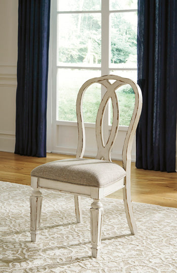 The Furniture Outlets - Ashley Furniture - Realyn Dining Room - Dining Chair (Set of 2) / Chipped White - D743-02X2