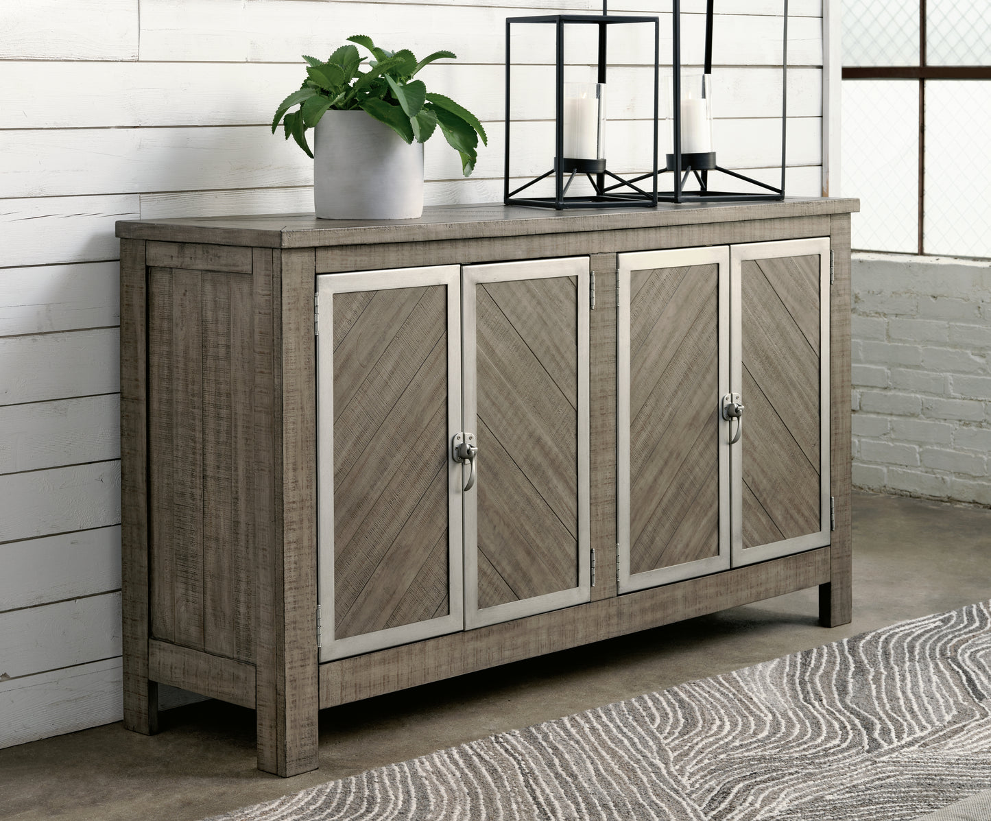 The Furniture Outlets - Ashley Furniture - Krystanza Dining Room - Dining Room Server / Weathered Gray - D766-60