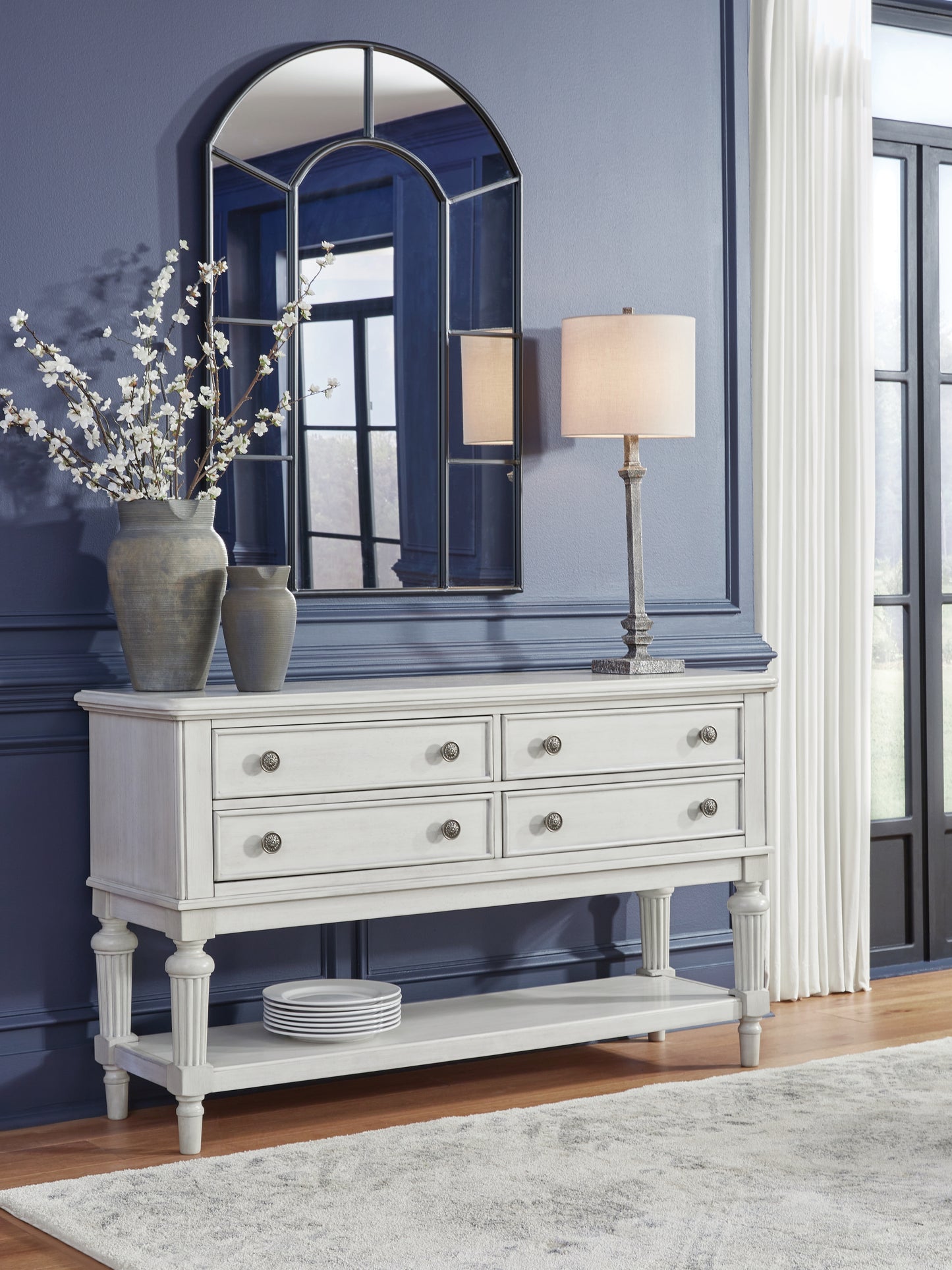 The Furniture Outlets - Ashley Furniture - Montelaine Dining Room - Dining Room Server / Antique White - D795-60