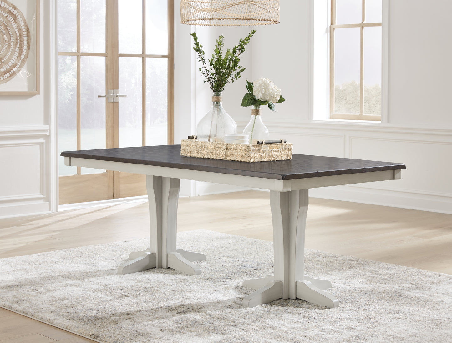 The Furniture Outlets - Ashley Furniture - Darborn Dining Room - Dining Table / Gray/Brown / 40"W x 78"D x 30"H - D796D3