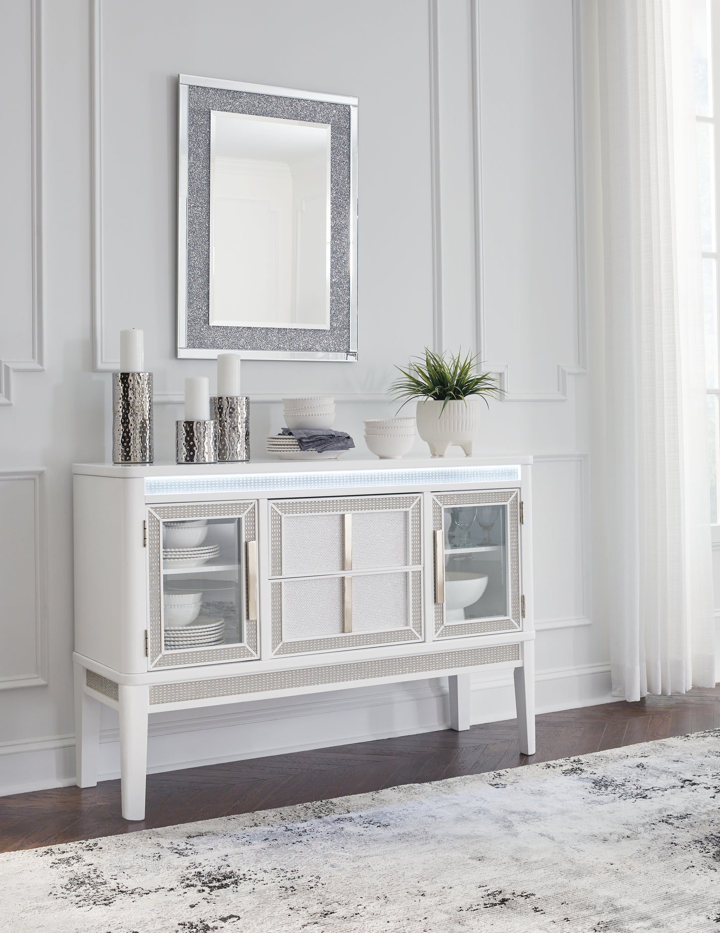 The Furniture Outlets - Ashley Furniture - Chalanna Dining Room - Dining Room Server / White - D822-60