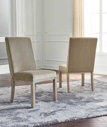 The Furniture Outlets - Ashley Furniture - Chrestner Dining Room - Dining Chair (Set of 2) / Gray/Brown - D983-01X2