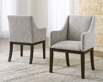 The Furniture Outlets - Ashley Furniture - Burkhaus Dining Room - Dining Arm Chair (Set of 2) / Dark Brown - D984-01AX2