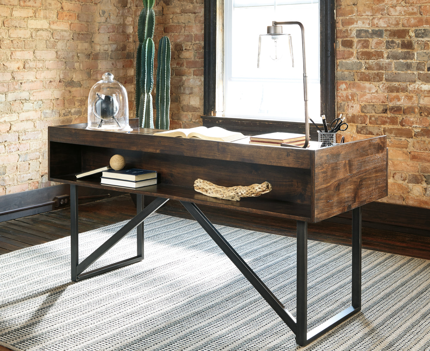 The Furniture Outlets - Ashley Furniture - Starmore Office Desk - Home Office Desk / Brown - H633-27