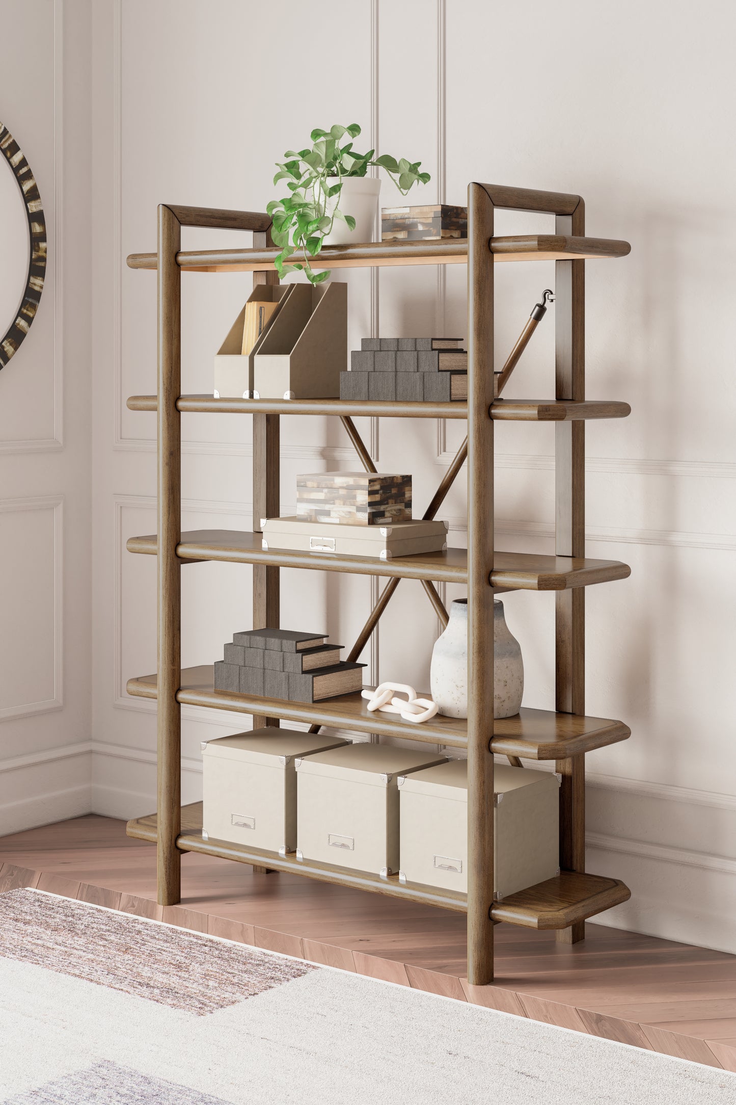 The Furniture Outlets - Ashley Furniture - Roanhowe Bookcase - Bookcase / Brown - H769-70