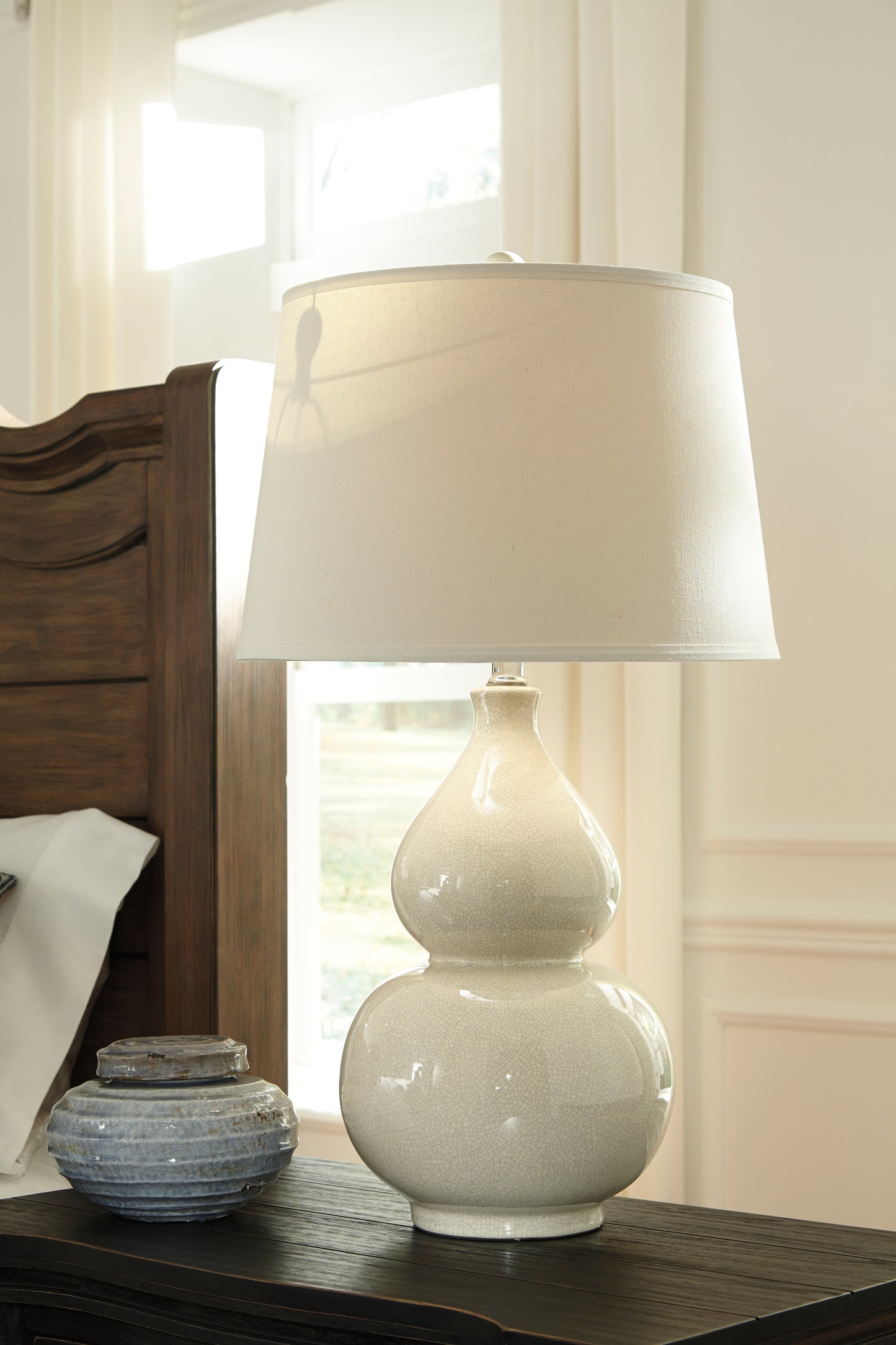 The Furniture Outlets - Ashley Furniture - Saffi Lighting - Table Lamp (Set of 2) / Cream - L100074X2