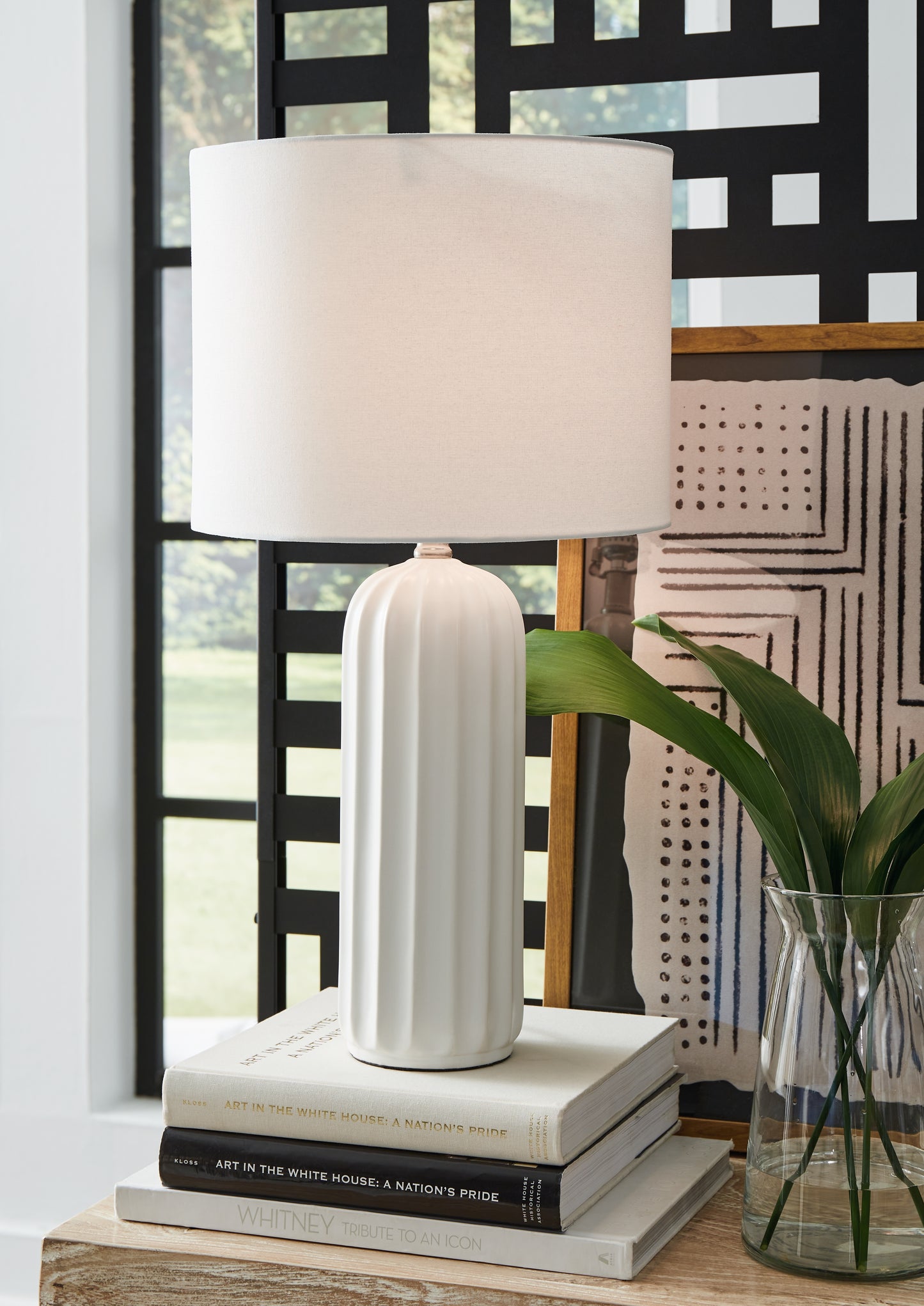 The Furniture Outlets - Ashley Furniture - Clarkland Lighting - Ceramic Table Lamp (Set of 2) / White - L177974