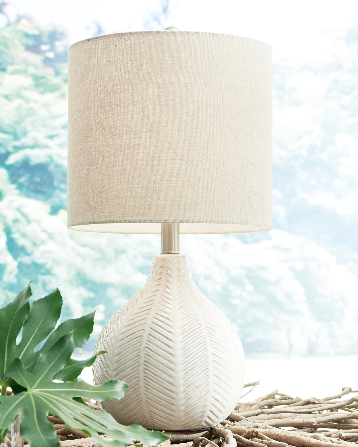 The Furniture Outlets - Ashley Furniture - Rainermen Lighting - Table Lamp (Set of 2) / Off White - L180024X2