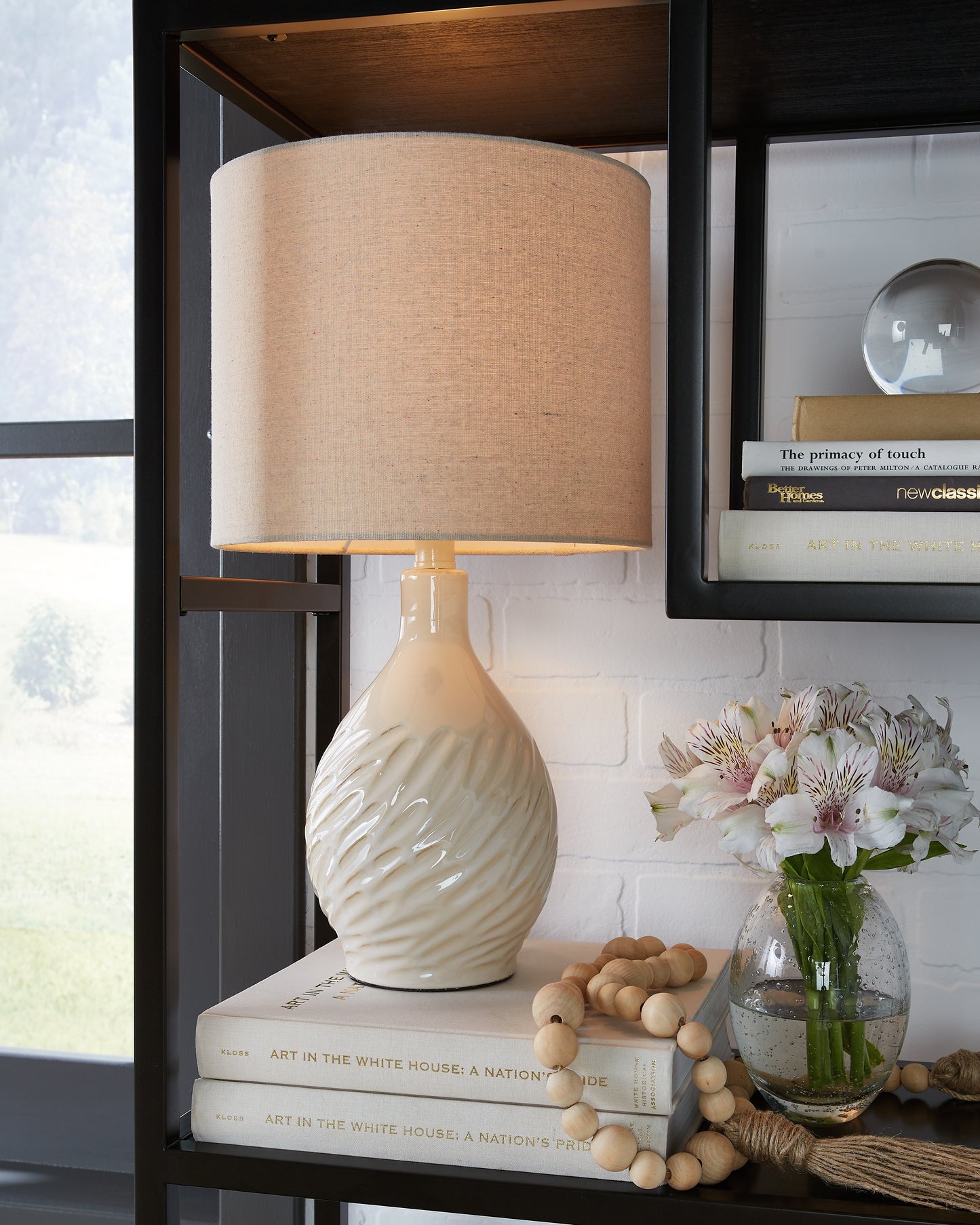 The Furniture Outlets - Ashley Furniture - Garinton Lighting - Ceramic Table Lamp (1/CN) / Cream - L180194