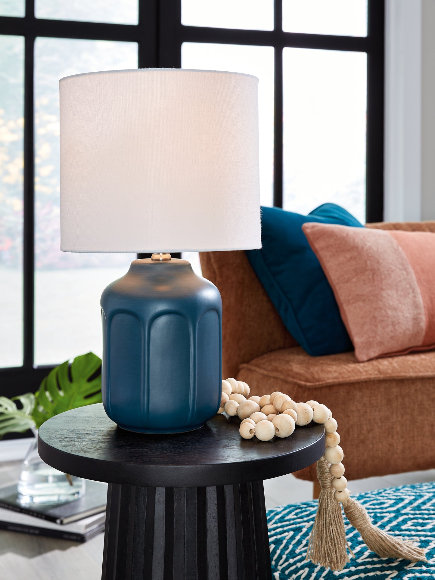 The Furniture Outlets - Ashley Furniture - Gierburg Lighting - Table Lamp (Set of 2) / Teal - L180214X2