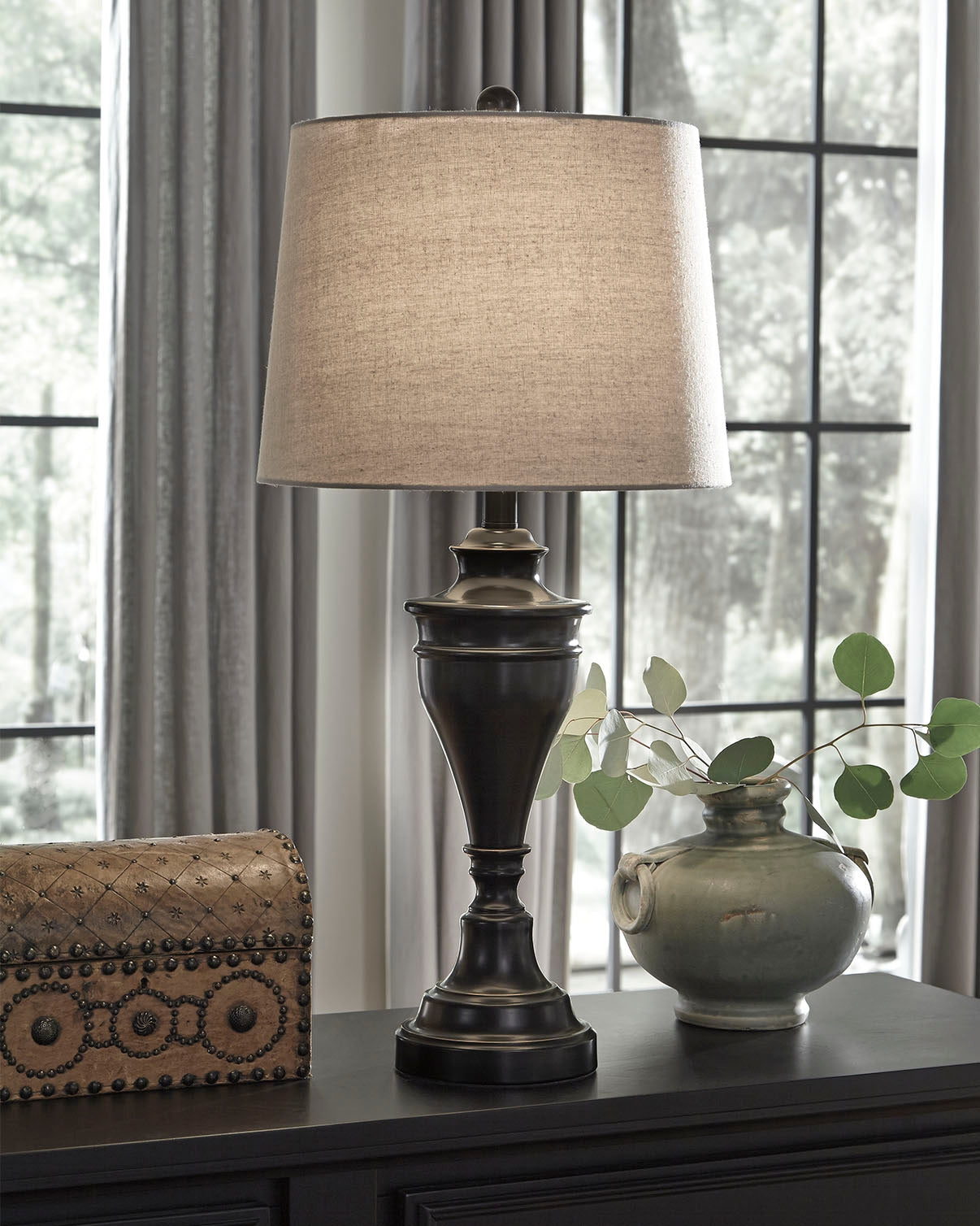 The Furniture Outlets - Ashley Furniture - Darlita Lighting - Metal Table Lamp (Set of 2) / Bronze Finish - L204024