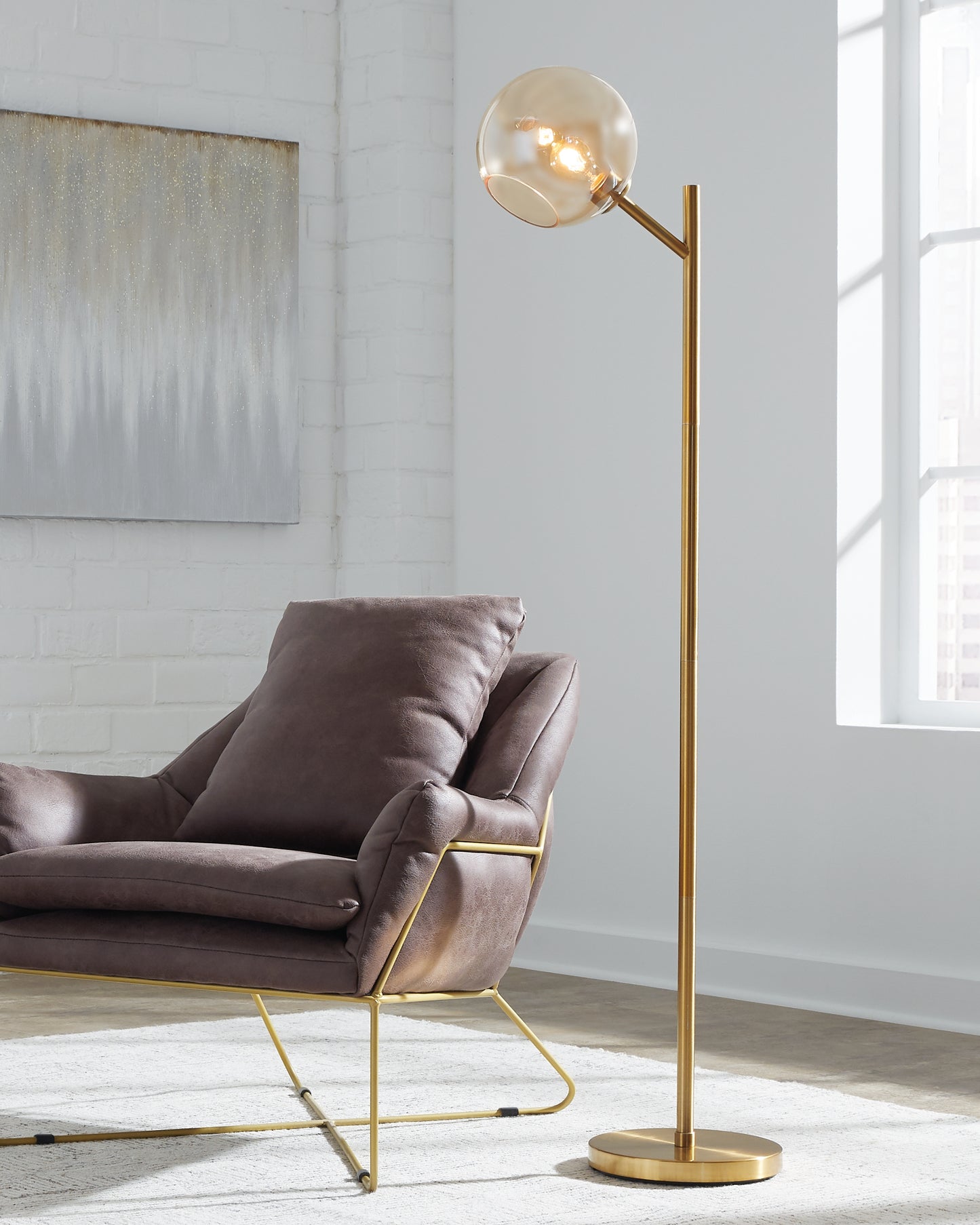 The Furniture Outlets - Ashley Furniture - Abanson Lighting - Metal Floor Lamp (1/CN) / Black - L734381