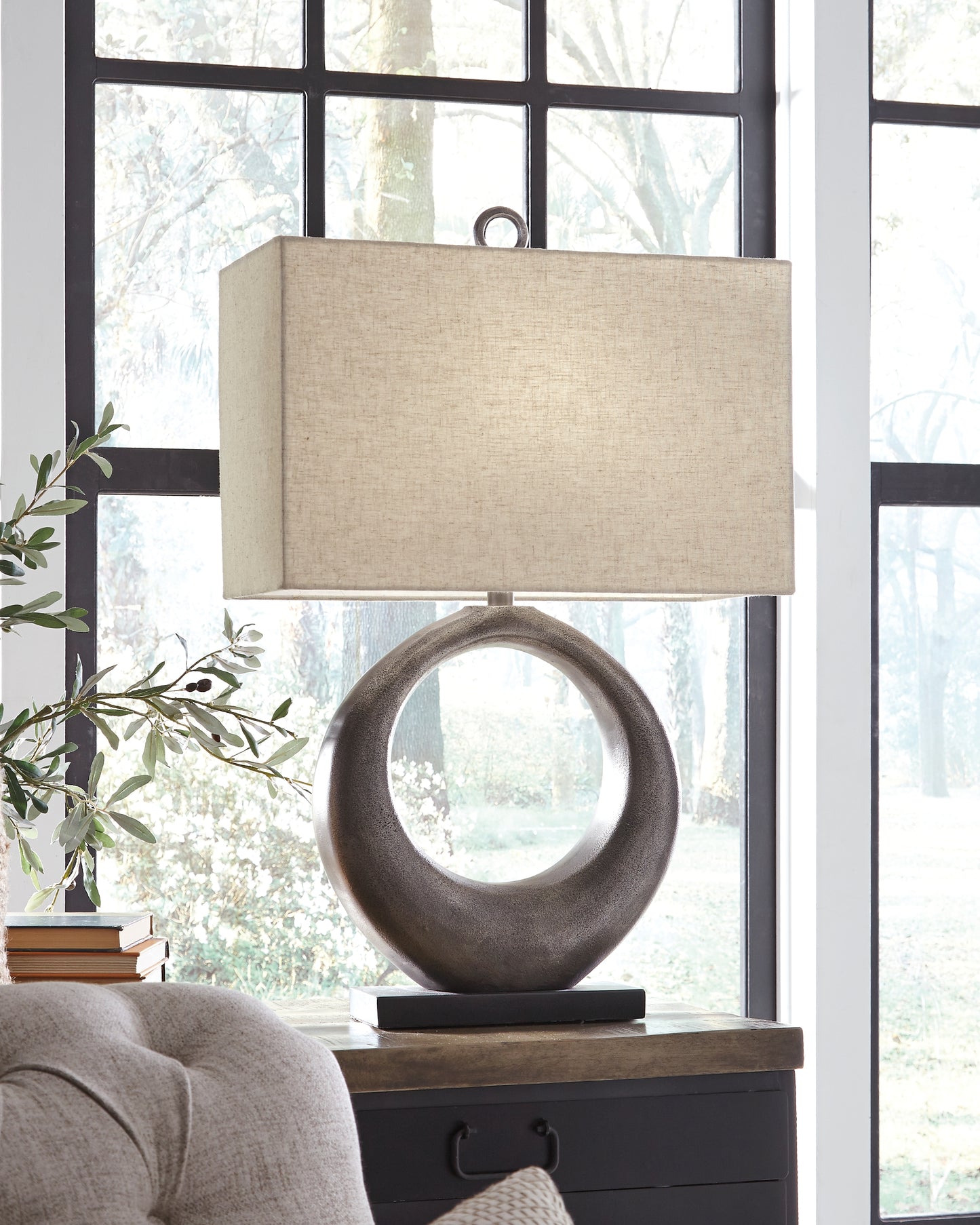 The Furniture Outlets - Ashley Furniture - Saria Lighting - Table Lamp (Set of 2) / Antique Silver Finish - L207394X2
