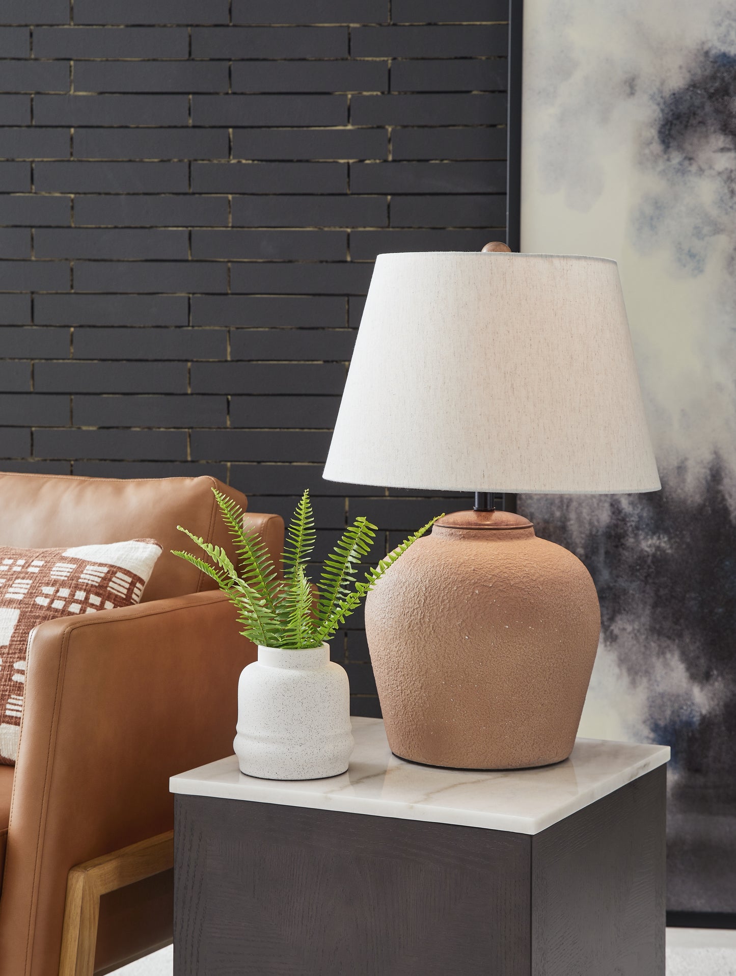 The Furniture Outlets - Ashley Furniture - Scantor Lighting - Table Lamp (Set of 2) / Rust - L207464X2