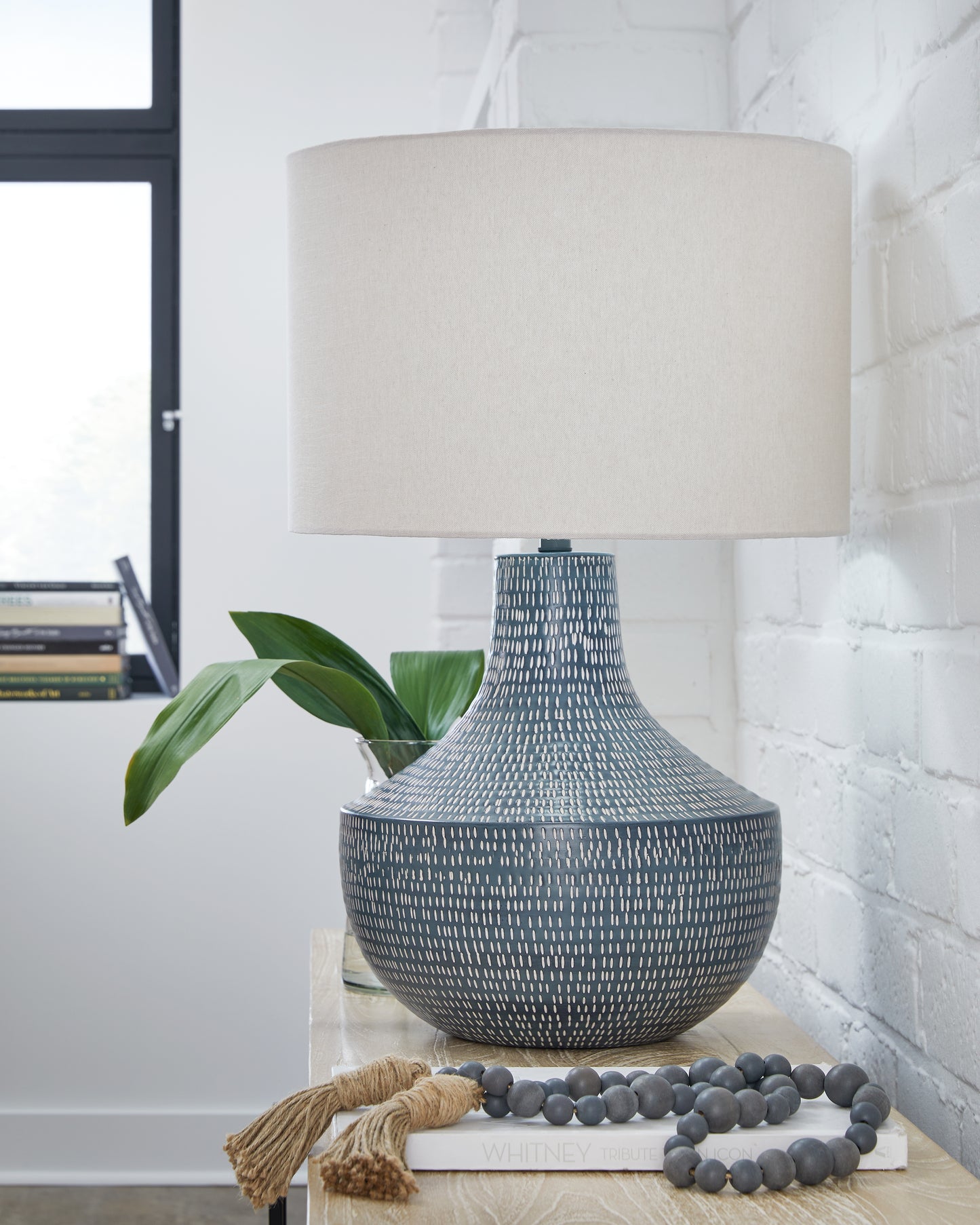 The Furniture Outlets - Ashley Furniture - Schylarmont Lighting - 2-Piece Lamp Set / Antique Gray/White - L207474X2