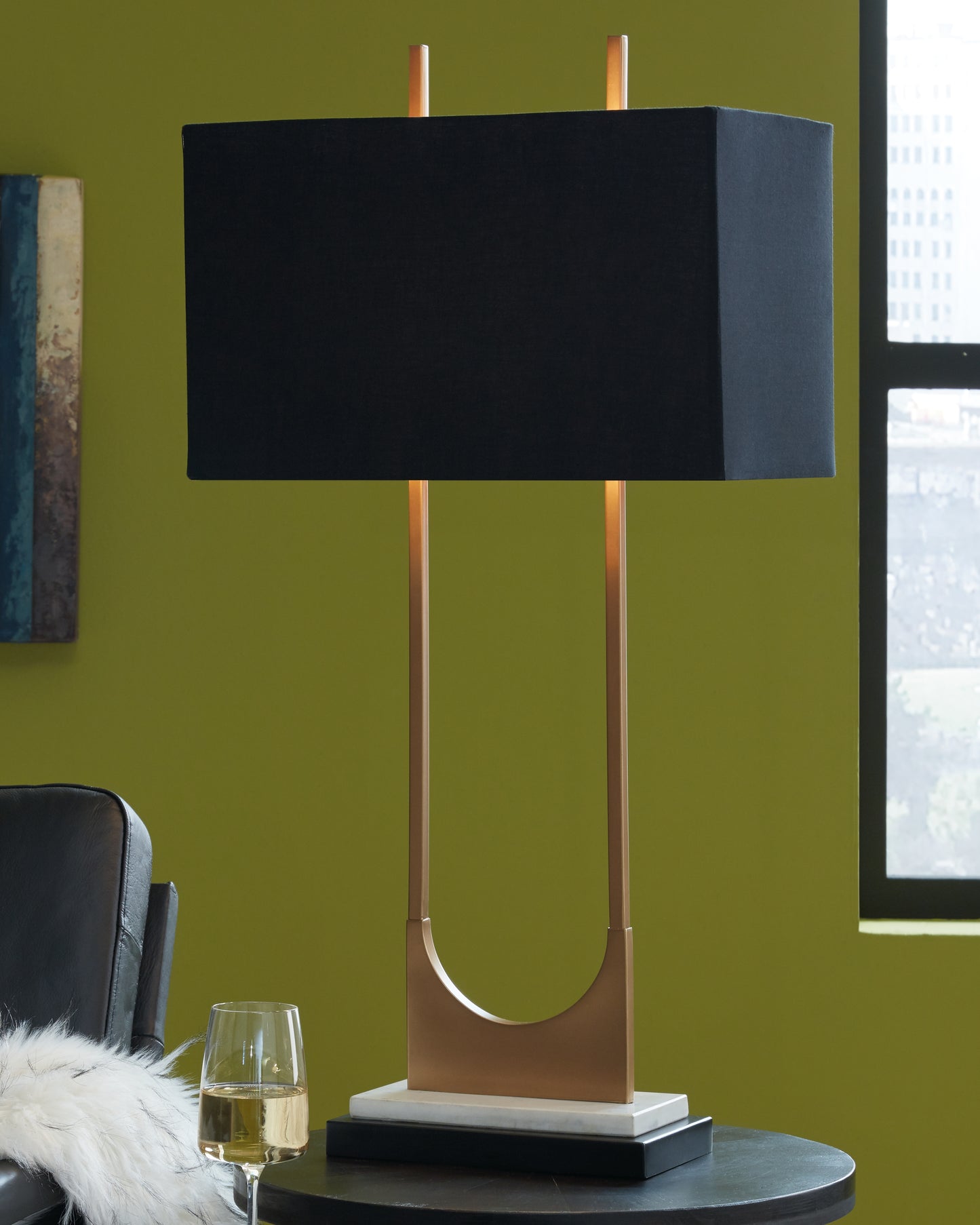 The Furniture Outlets - Ashley Furniture - Malana Lighting - Table Lamp (Set of 2) / Brass Finish - L208254X2