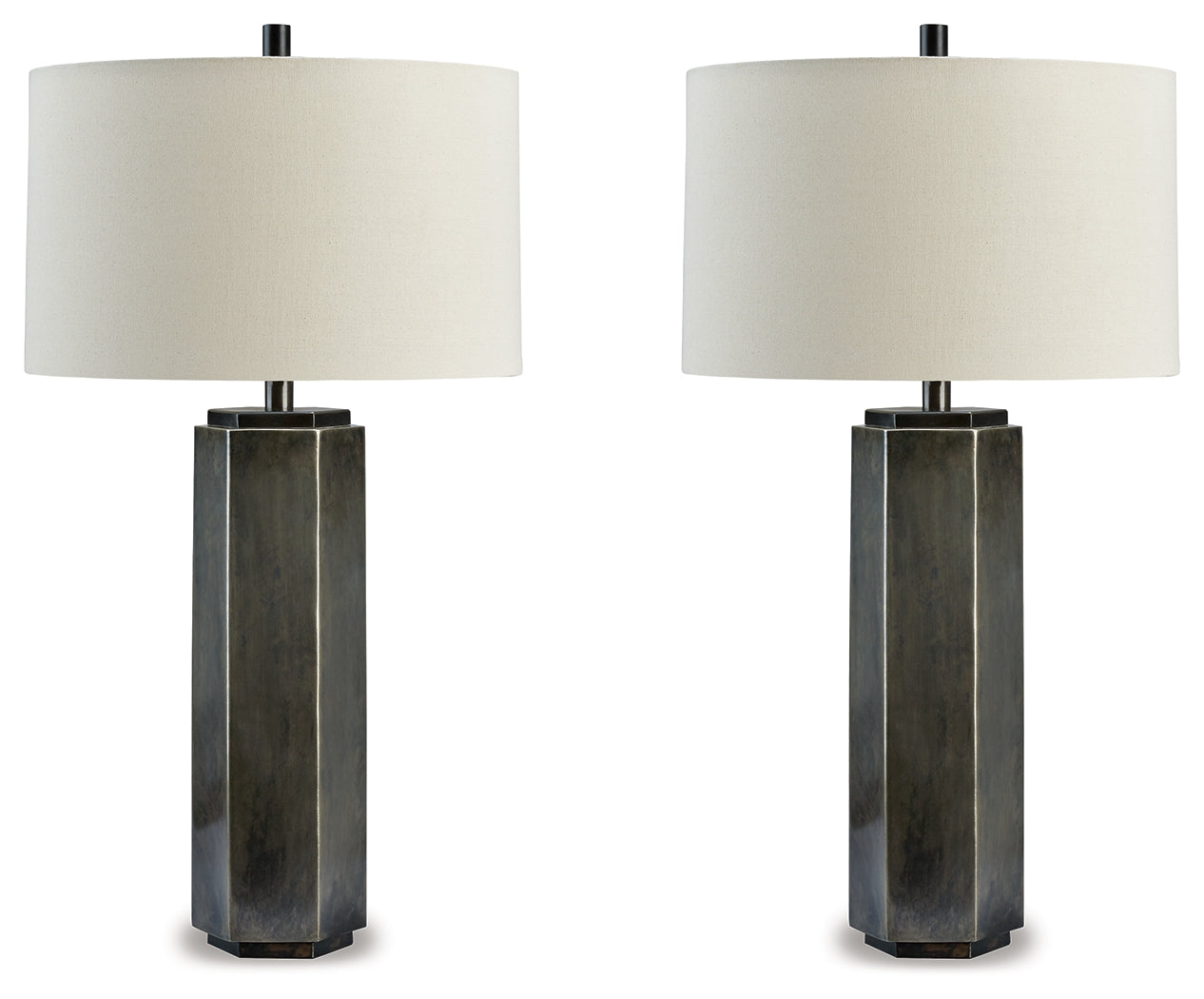The Furniture Outlets - Ashley Furniture - Dirkton Lighting - Table Lamp (Set of 2) / Antique Pewter - L208324X2