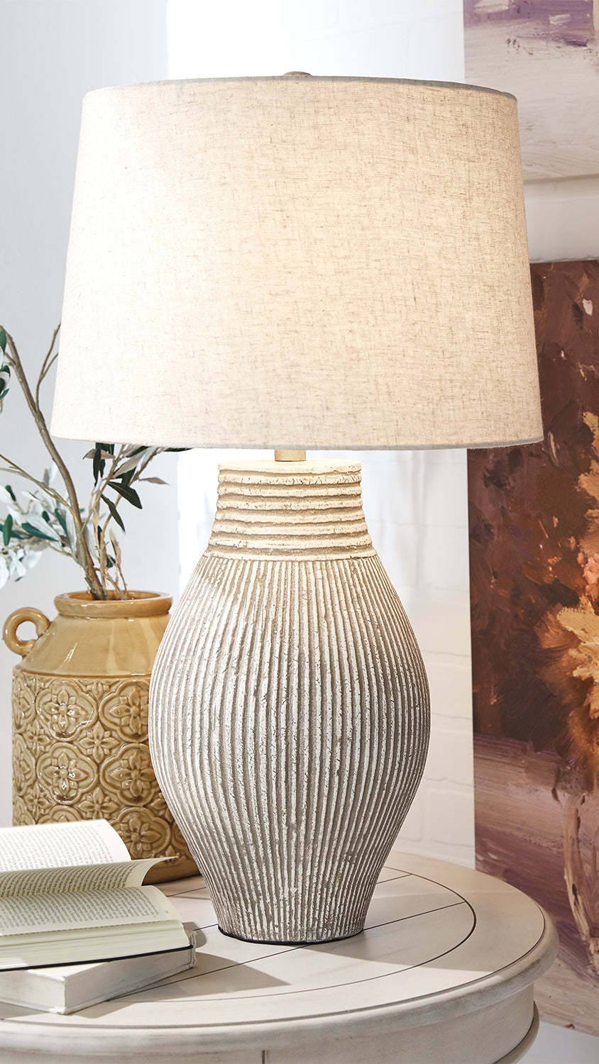 The Furniture Outlets - Ashley Furniture - Layal Lighting - Table Lamp (Set of 2) / Beige - L235634X2