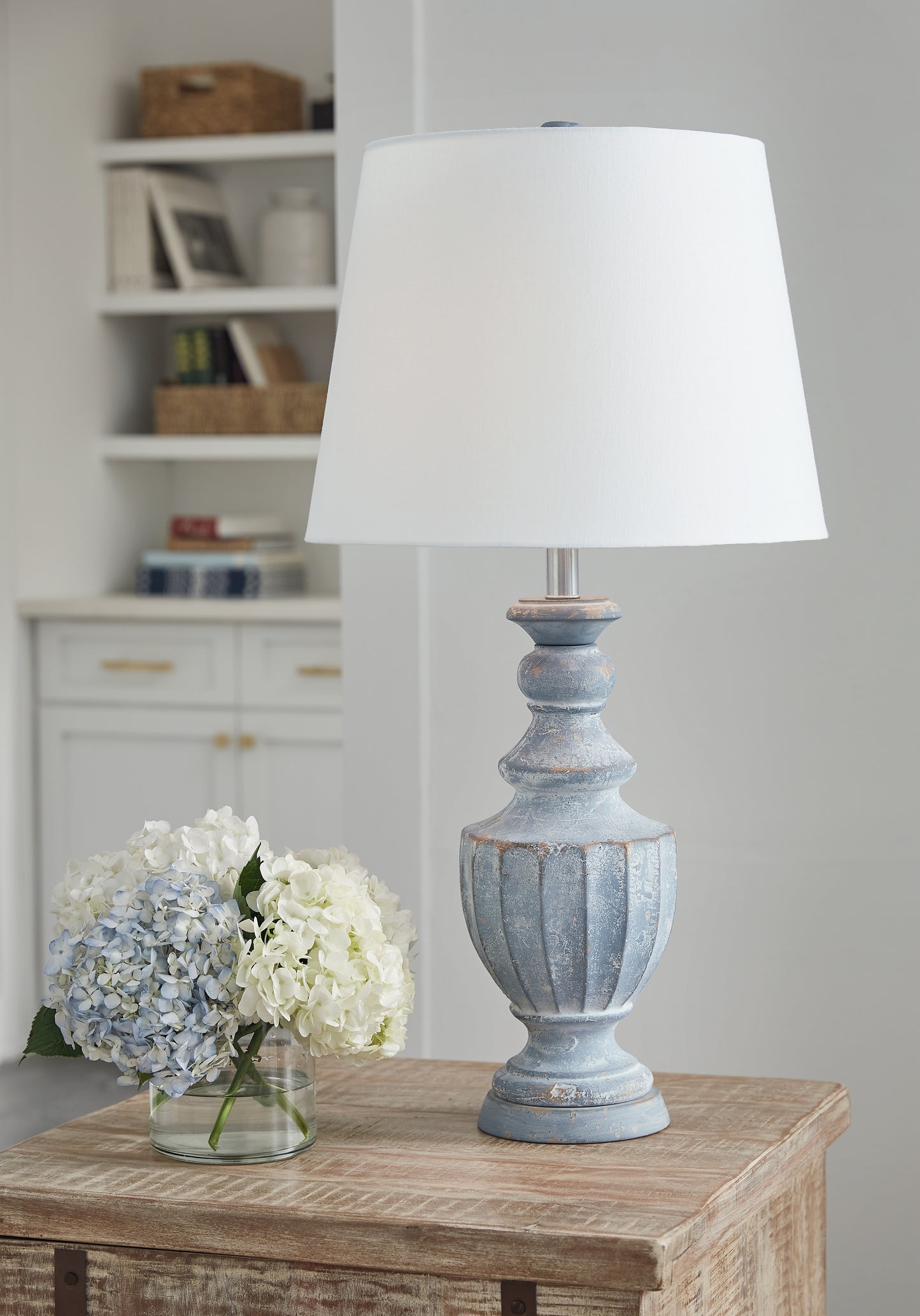 The Furniture Outlets - Ashley Furniture - Cylerick Lighting - Table Lamp (Set of 2) / Antique Blue - L235714X2