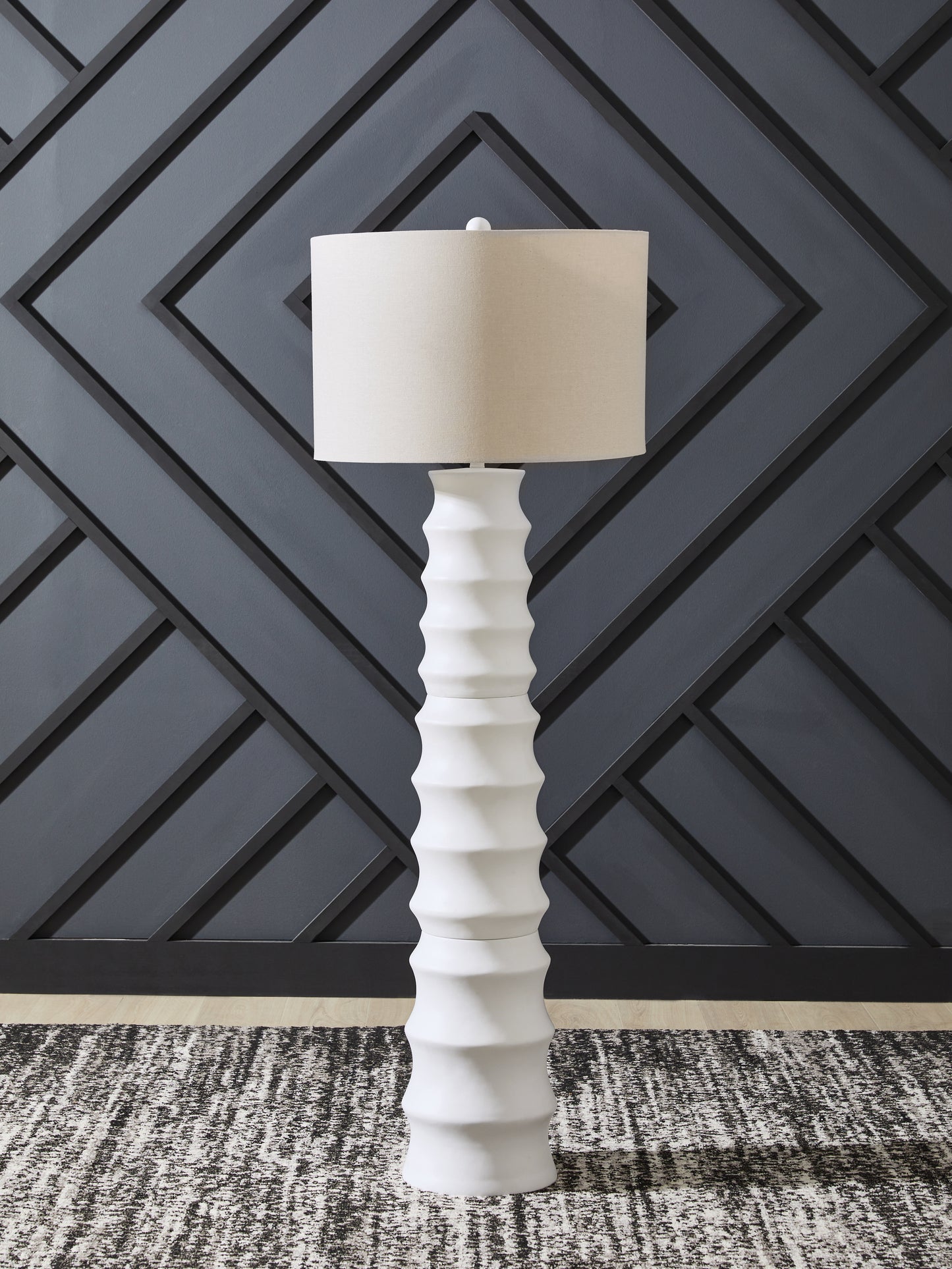 The Furniture Outlets - Ashley Furniture - Veraleigh Lighting - Poly Floor Lamp (1/CN) / White - L235851