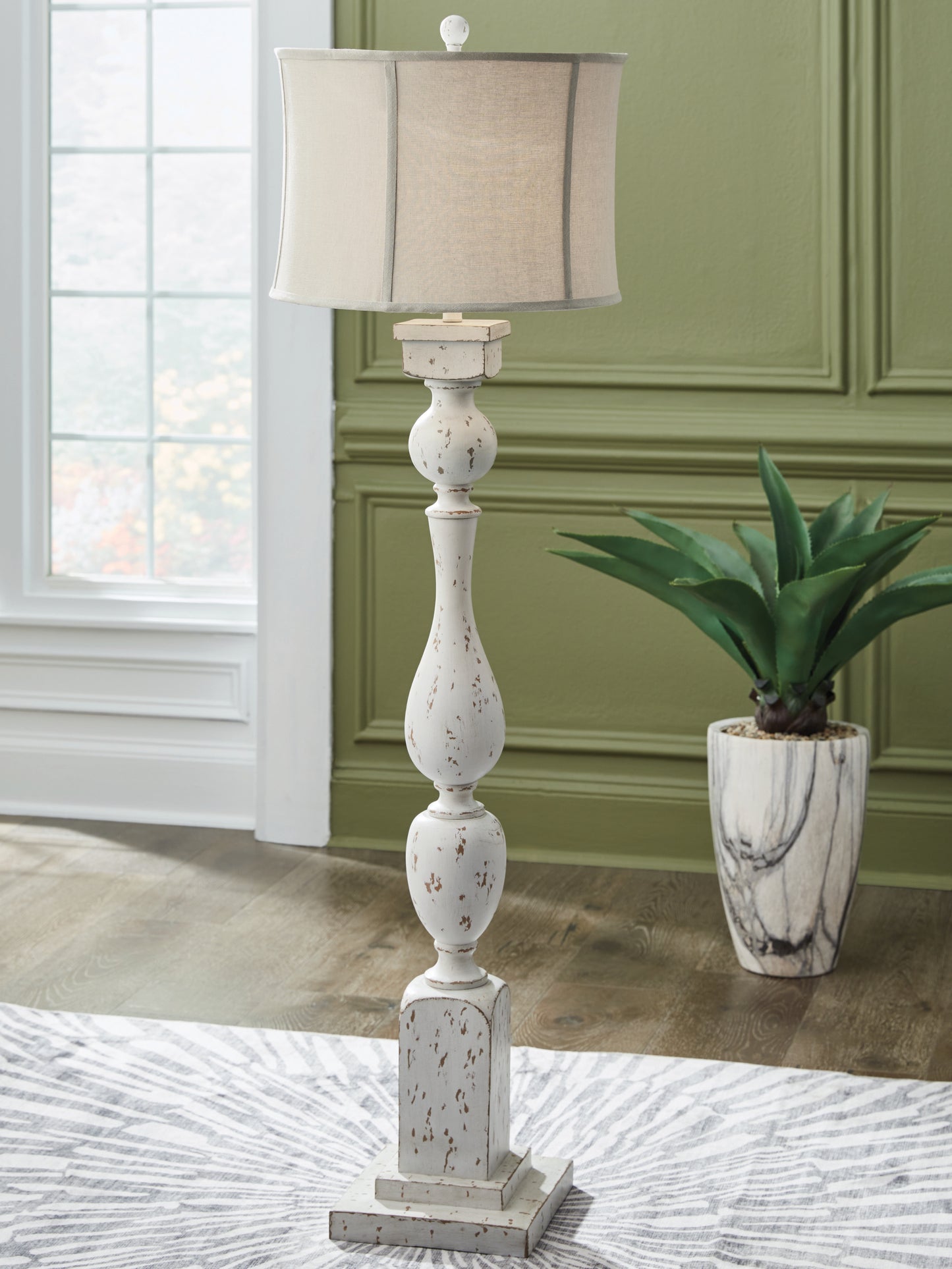 The Furniture Outlets - Ashley Furniture - Madsbrook Lighting - Poly Table Lamp (1/CN) / Antique White - L235924