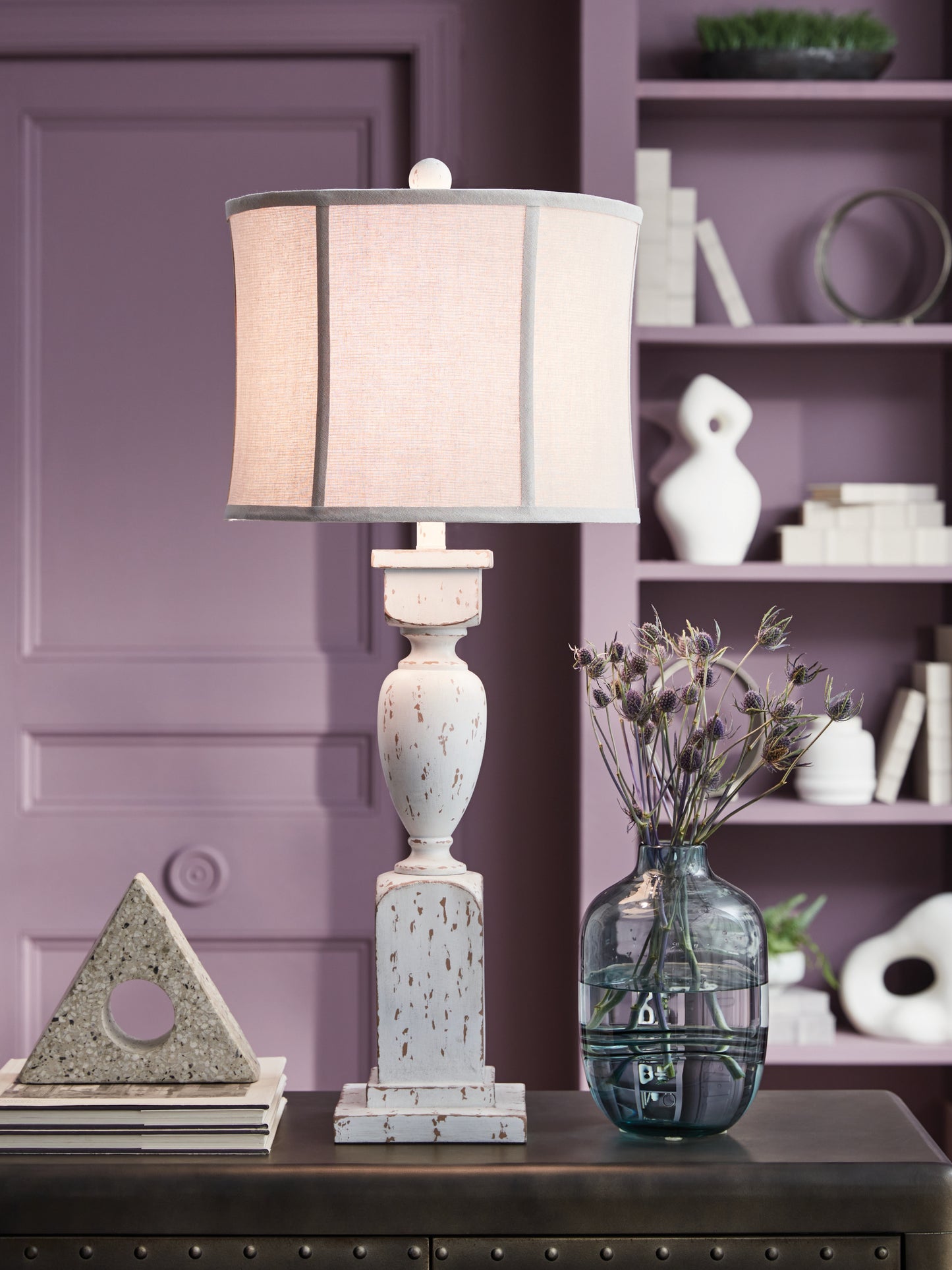 The Furniture Outlets - Ashley Furniture - Madsbrook Lighting - Poly Table Lamp (1/CN) / Antique White - L235924