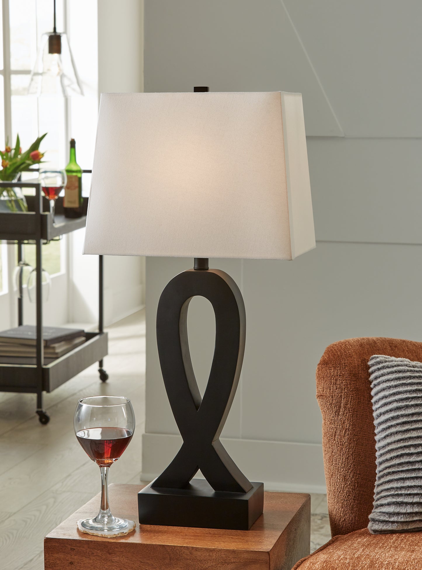The Furniture Outlets - Ashley Furniture - Markellton Lighting - Poly Table Lamp (Set of 2) / Black - L243344