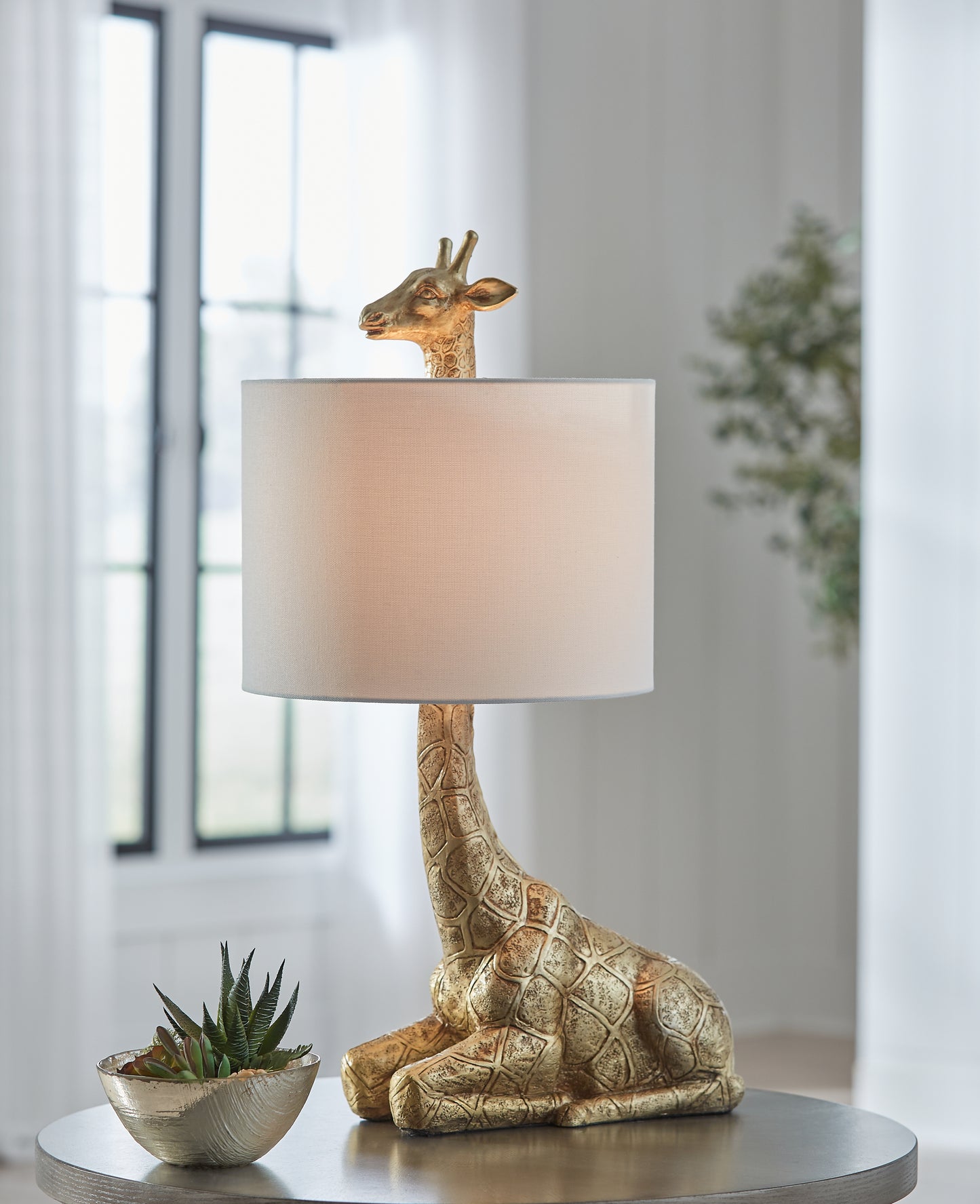 The Furniture Outlets - Ashley Furniture - Ferrison Lighting - 2-Piece Lamp Set / Gold Finish - L317004X2