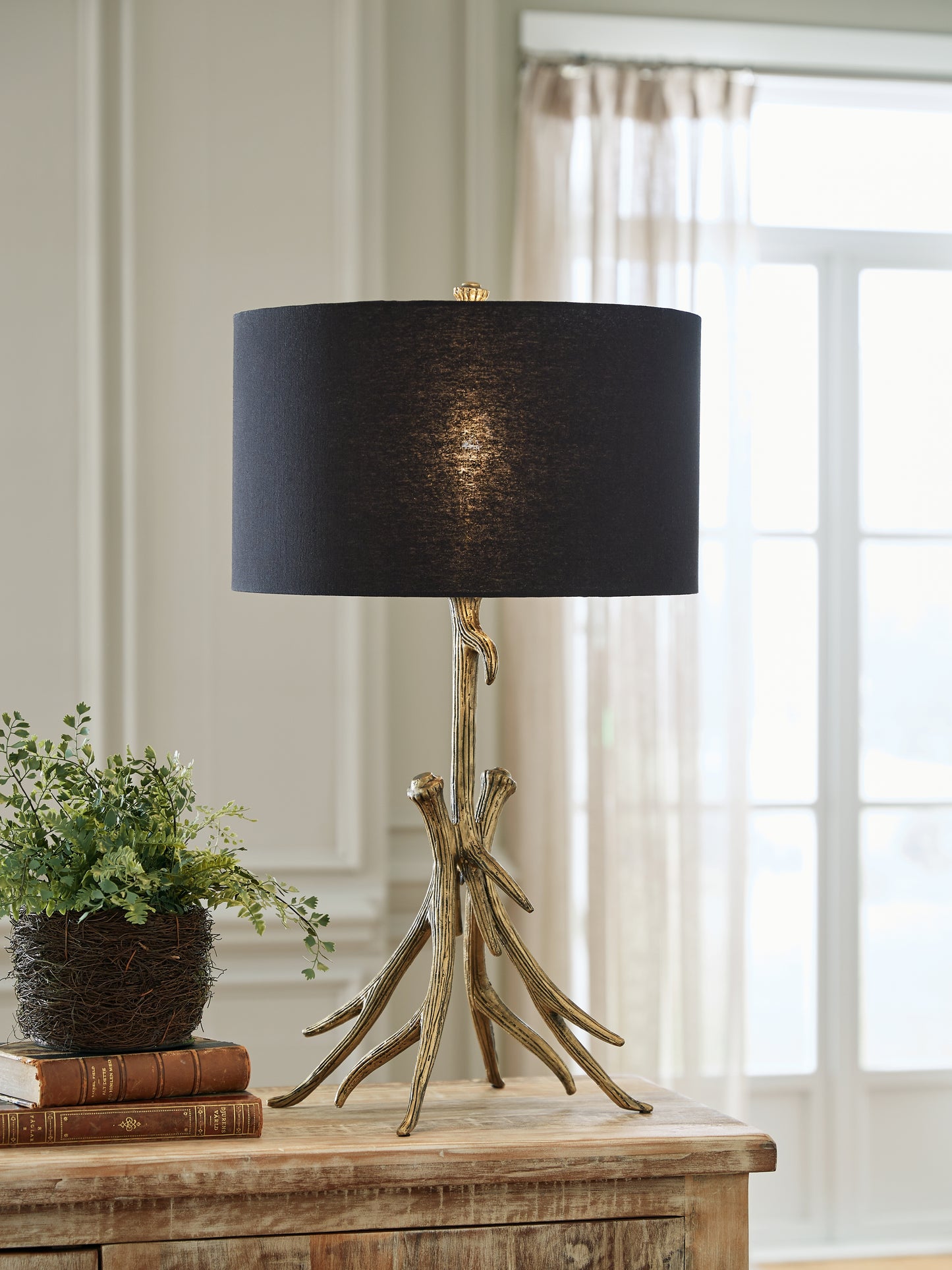The Furniture Outlets - Ashley Furniture - Josney Lighting - 2-Piece Lamp Set / Antique Gold Finish - L317034X2