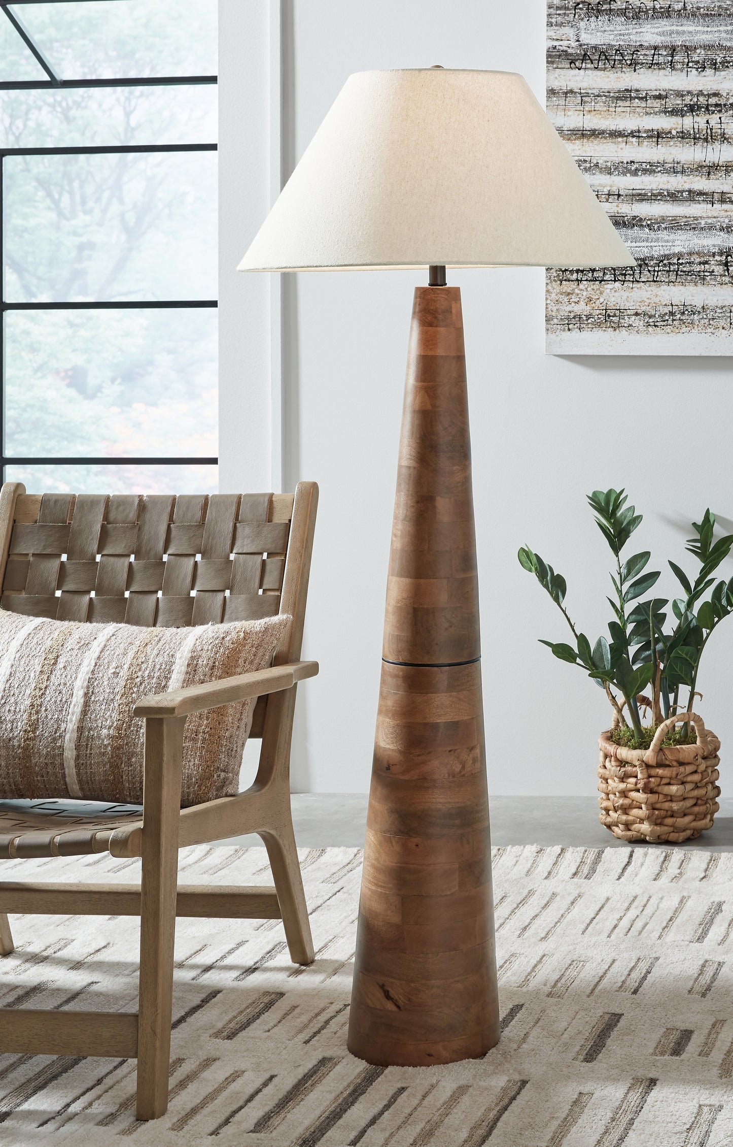 The Furniture Outlets - Ashley Furniture - Danset Lighting - Wood Floor Lamp (1/CN) / Brown - L329101