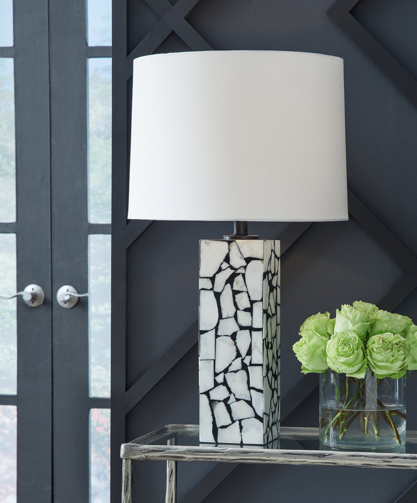The Furniture Outlets - Ashley Furniture - Macaria Lighting - Table Lamp (Set of 2) / White/Black - L429044X2
