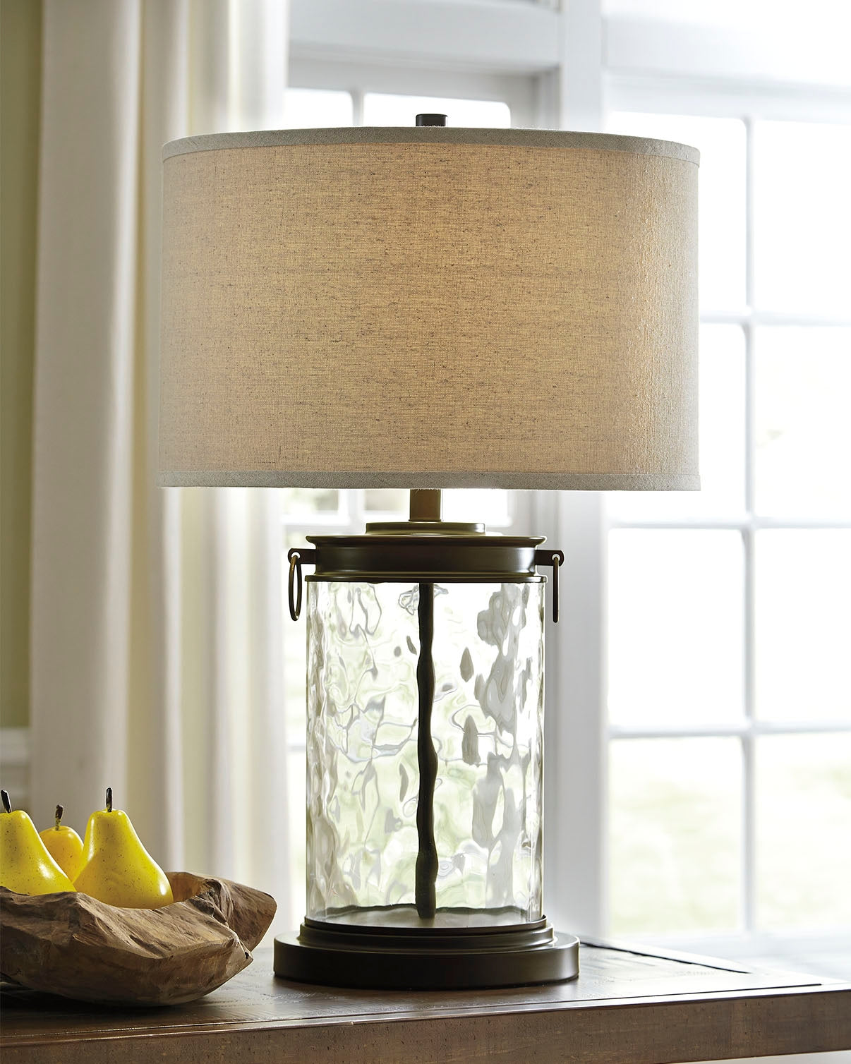 The Furniture Outlets - Ashley Furniture - Tailynn Lighting - Table Lamp (Set of 2) / Clear/Bronze Finish - L430324X2