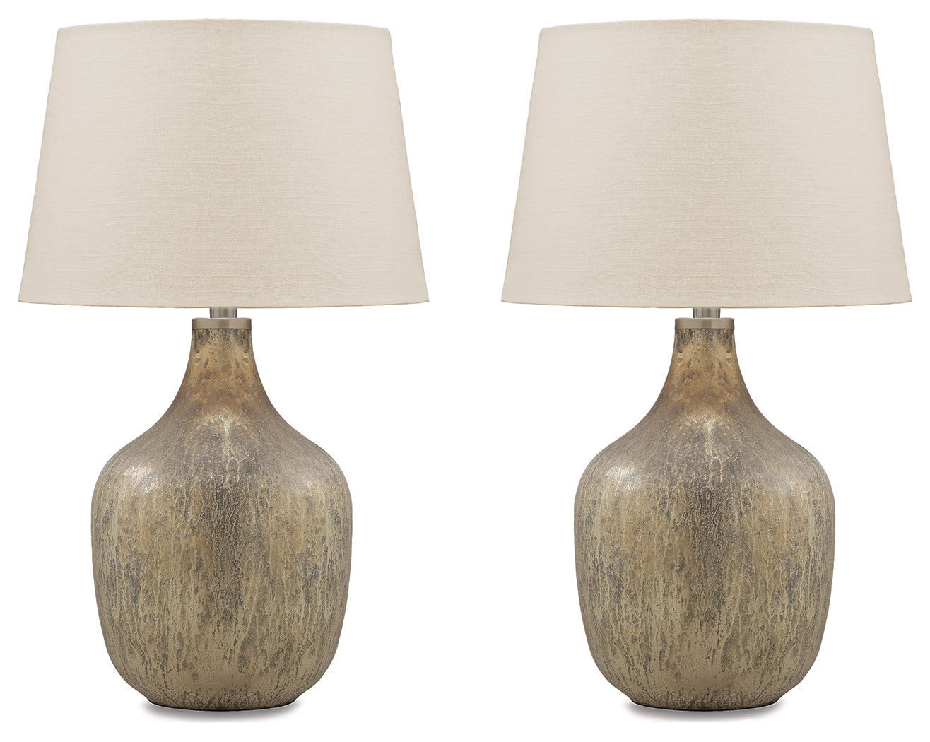 The Furniture Outlets - Ashley Furniture - Mari Lighting - Table Lamp (Set of 2) / Gray/Gold Finish - L430664X2