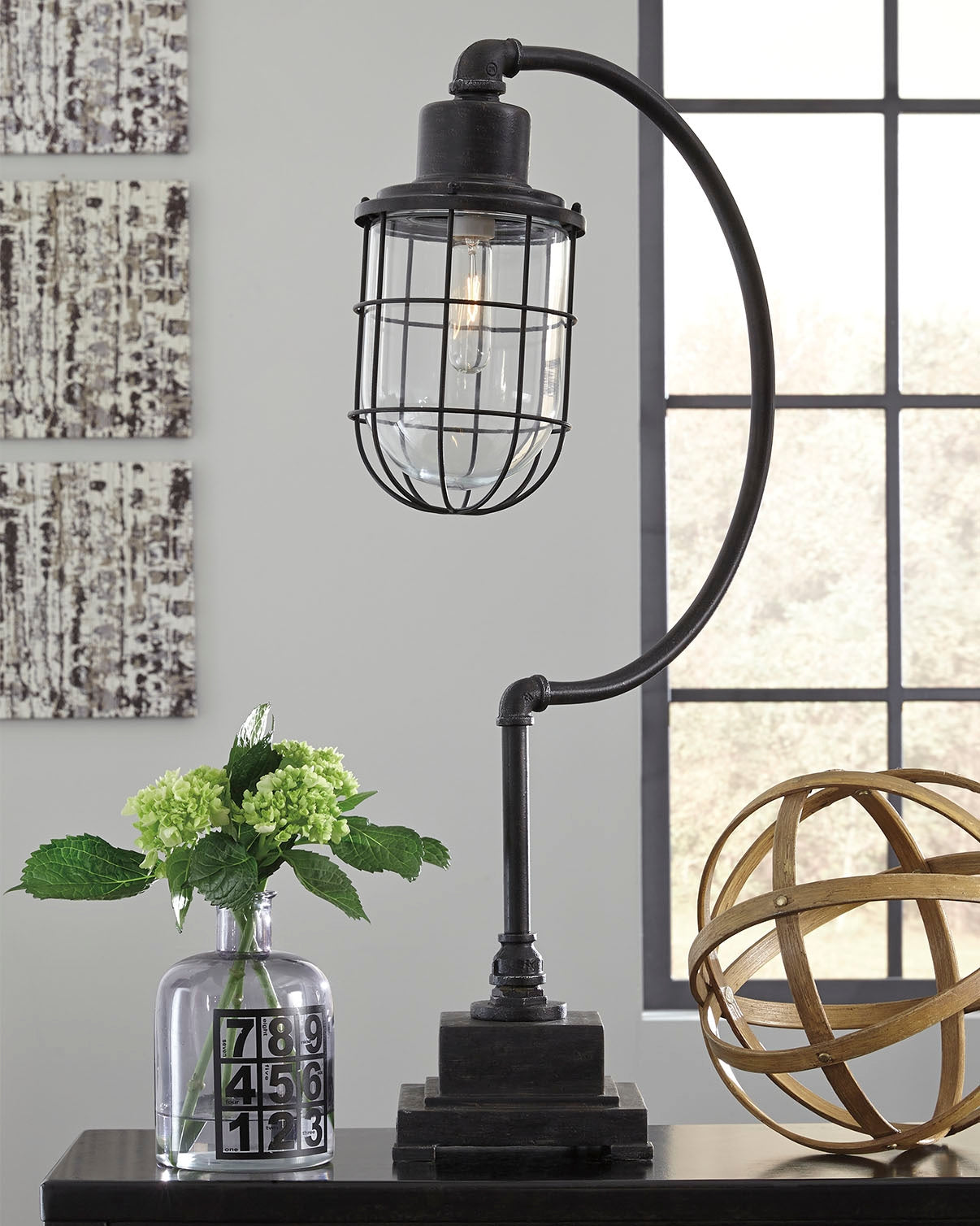The Furniture Outlets - Ashley Furniture - Jae Lighting - Metal Desk Lamp (1/CN) / Antique Black - L734232