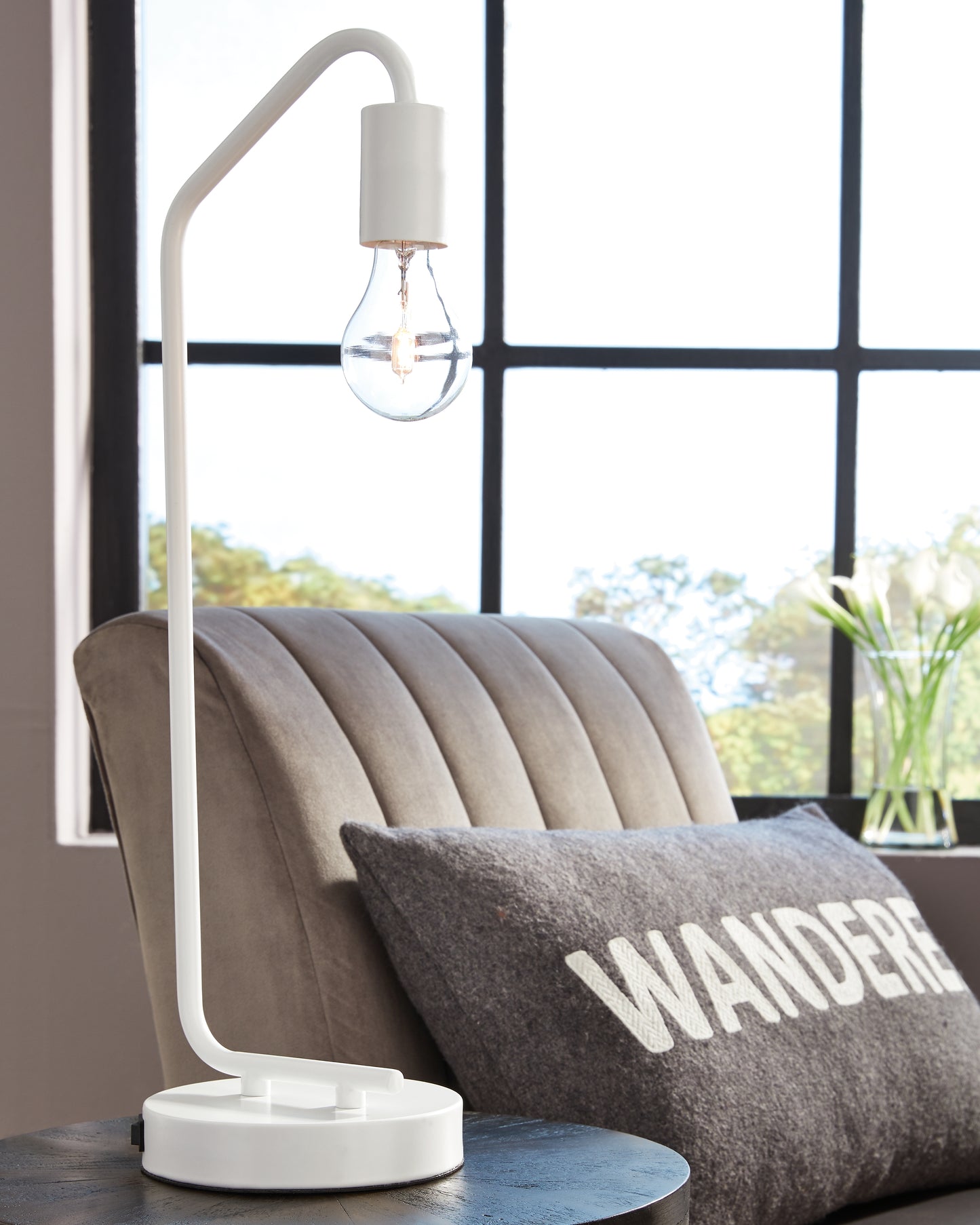 The Furniture Outlets - Ashley Furniture - Covybend Lighting - Metal Desk Lamp (1/CN) / White - L734322