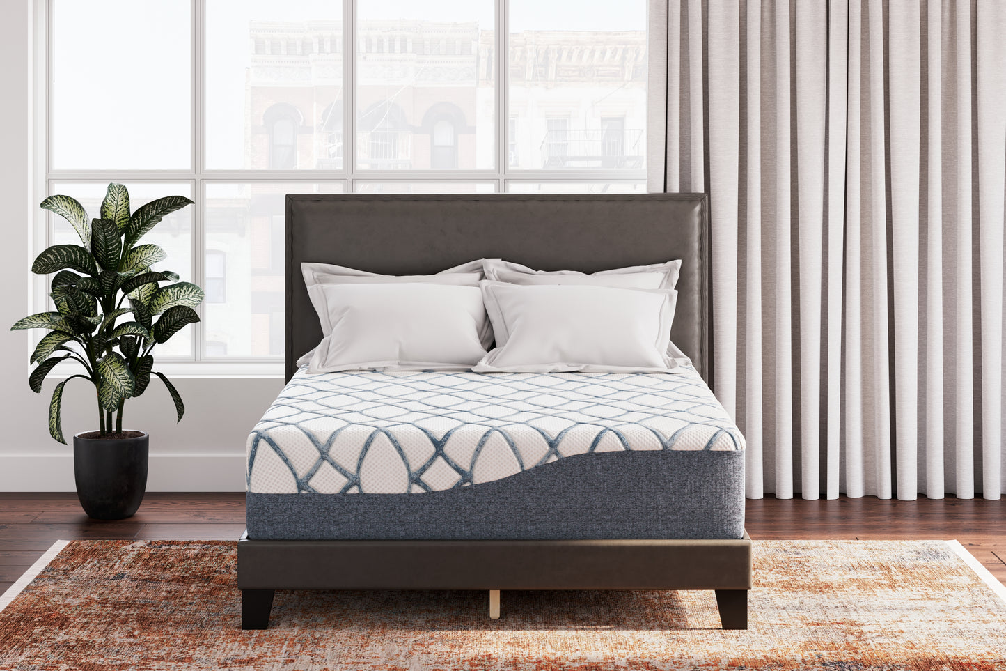 The Furniture Outlets - Ashley Furniture - 14 Inch Chime Elite 2.0 Mattresses - Queen / White/Blue - M42731
