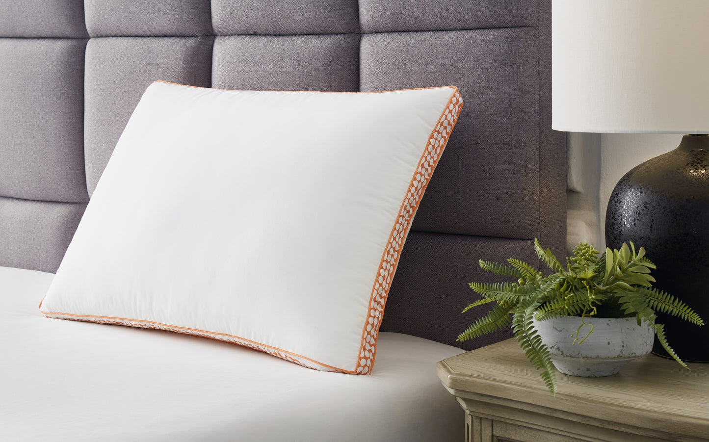 The Furniture Outlets - Ashley Furniture - Zephyr 2.0 Pillows - 3-in-1 Pillow (6/CS) / White/Orange - M52112