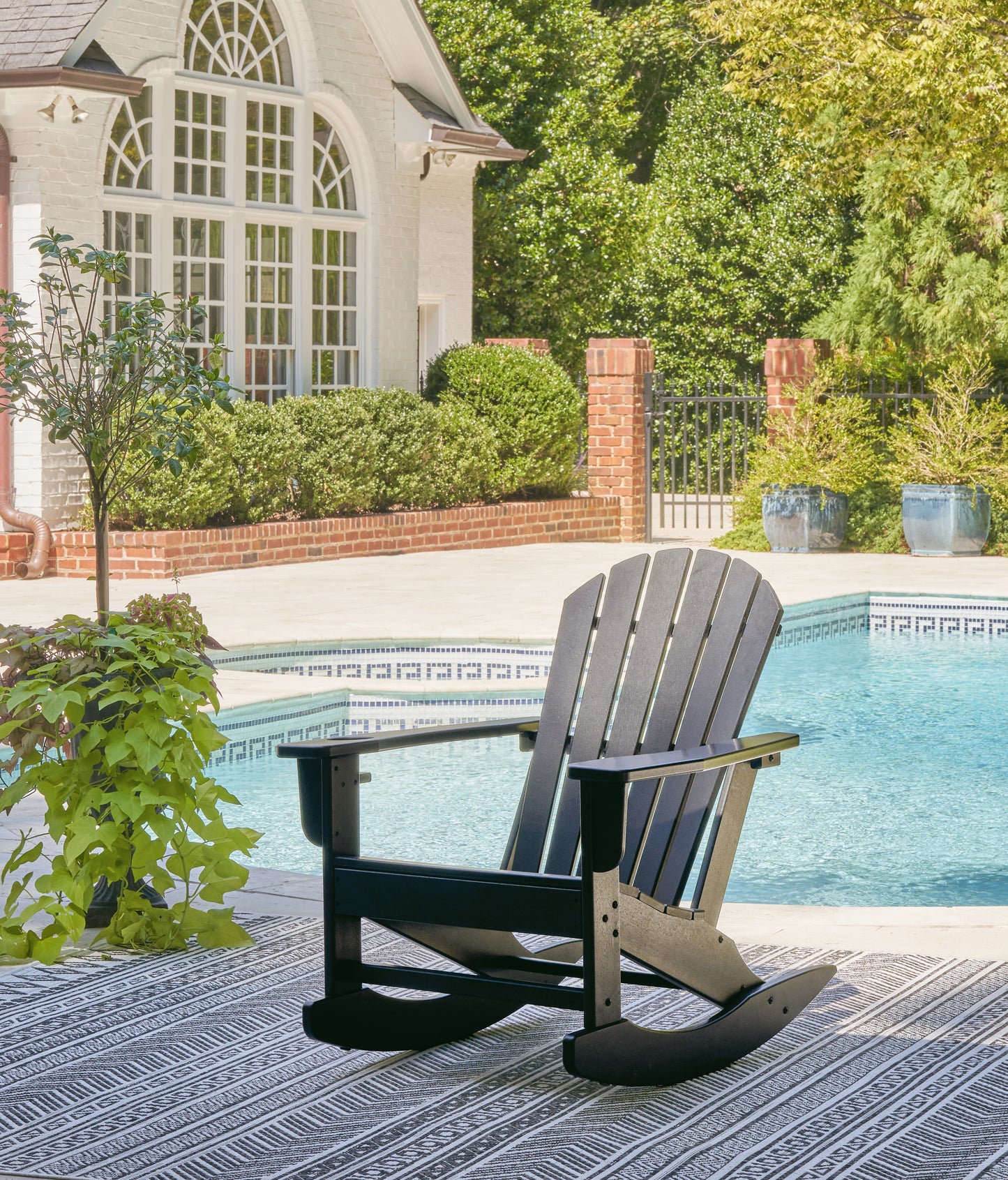 The Furniture Outlets - Ashley Furniture - Sundown Treasure Outdoor - Rocking Chair / Black - P008-827